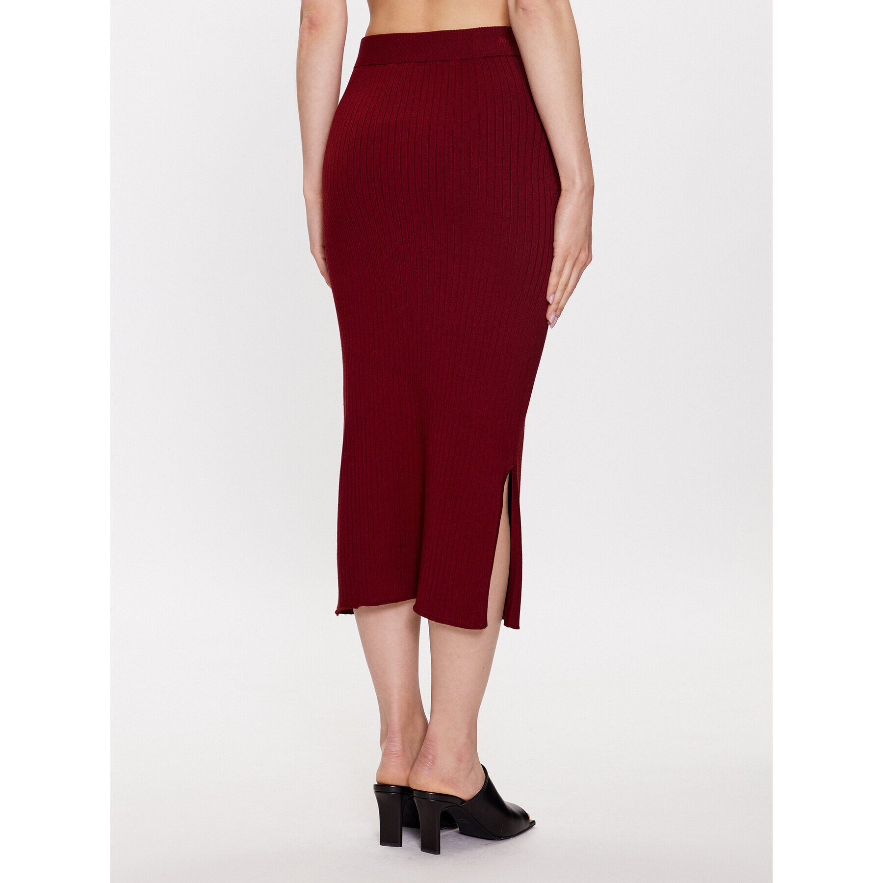 Max Mara Leisure Midi sukňa Orosei 2333060134 Bordová Regular Fit - Pepit.sk