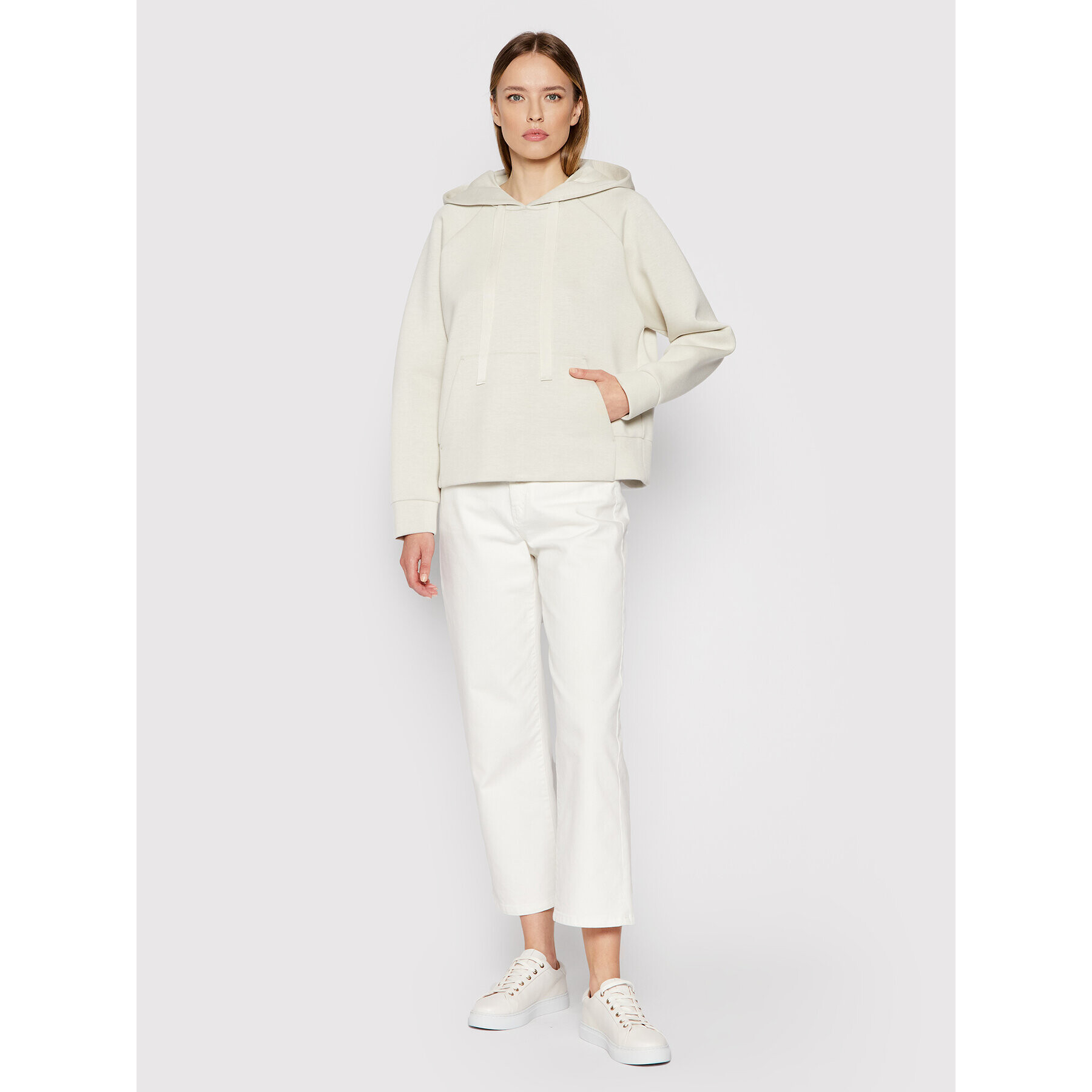 Max Mara Leisure Mikina Cerchio 59260319 Béžová Regular Fit - Pepit.sk