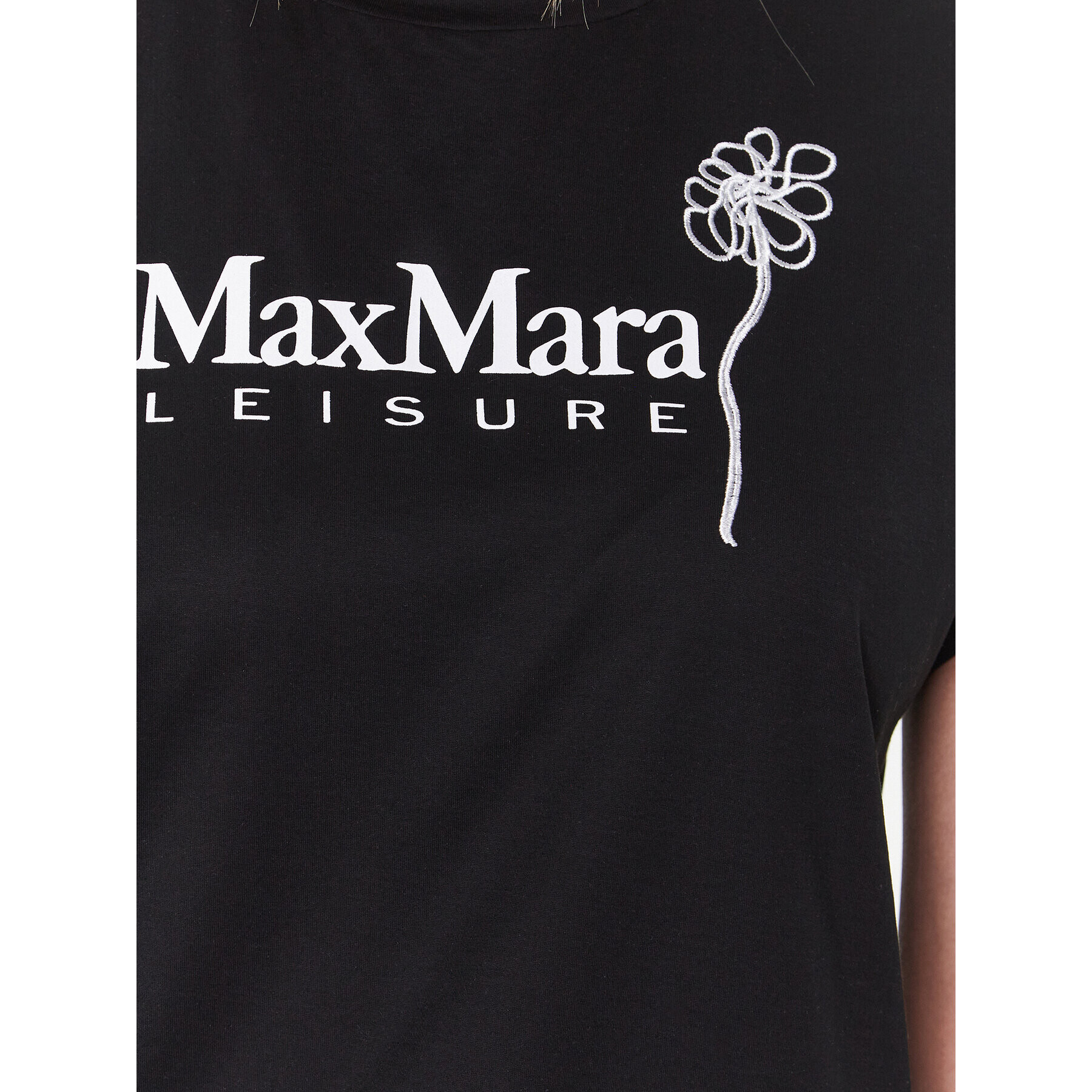 Max Mara Leisure Tričko Bolivar 2339411136 Čierna Regular Fit - Pepit.sk