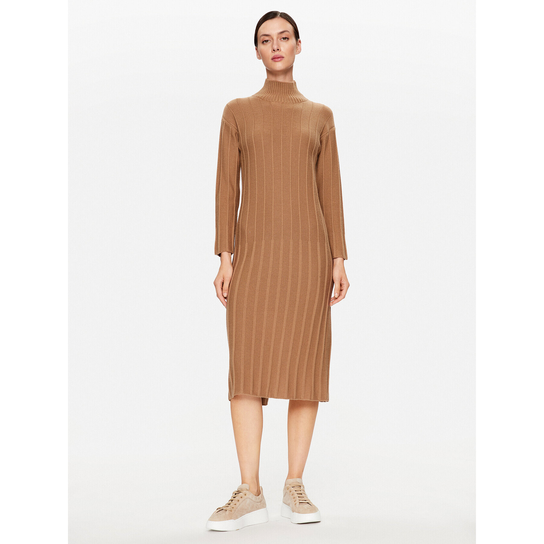 Max Mara Leisure Úpletové šaty Arezzo 2333260136 Hnedá Regular Fit - Pepit.sk