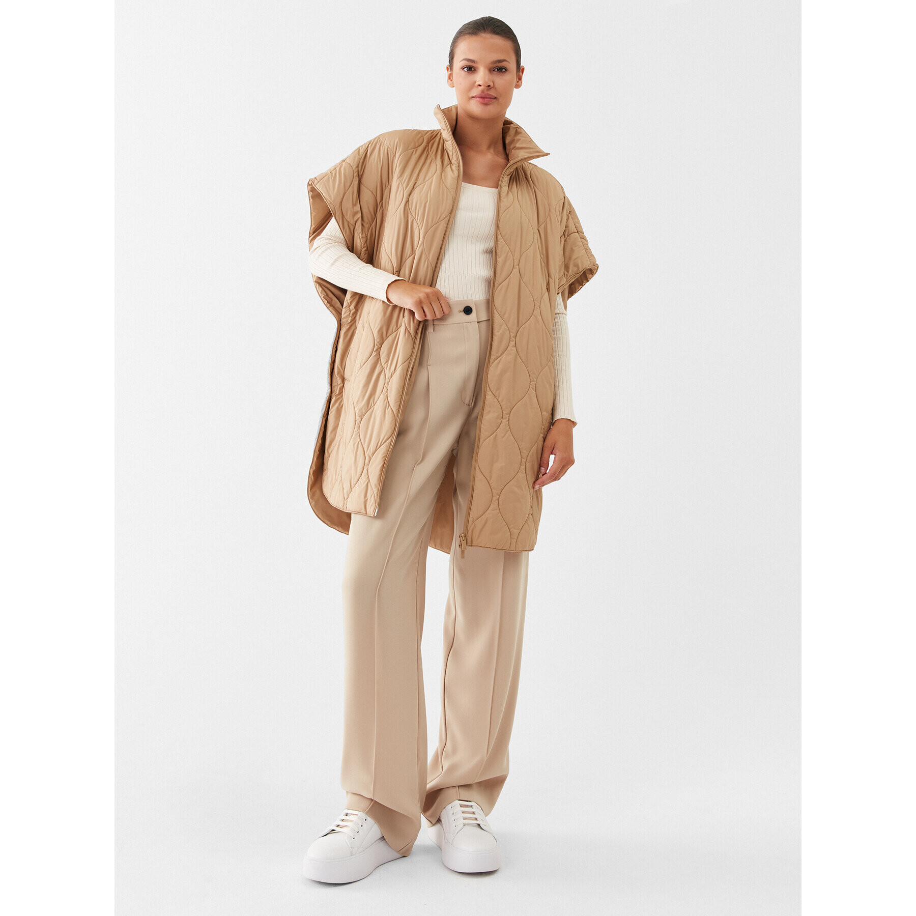 Max Mara Leisure Vesta Odino 37360126 Béžová Relaxed Fit - Pepit.sk