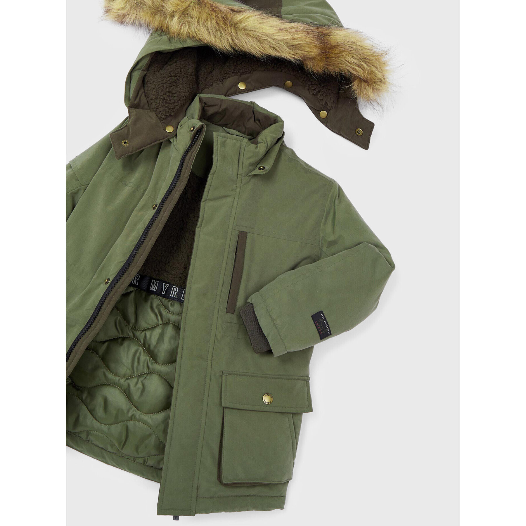 Mayoral Parka 4464 Zelená Regular Fit - Pepit.sk