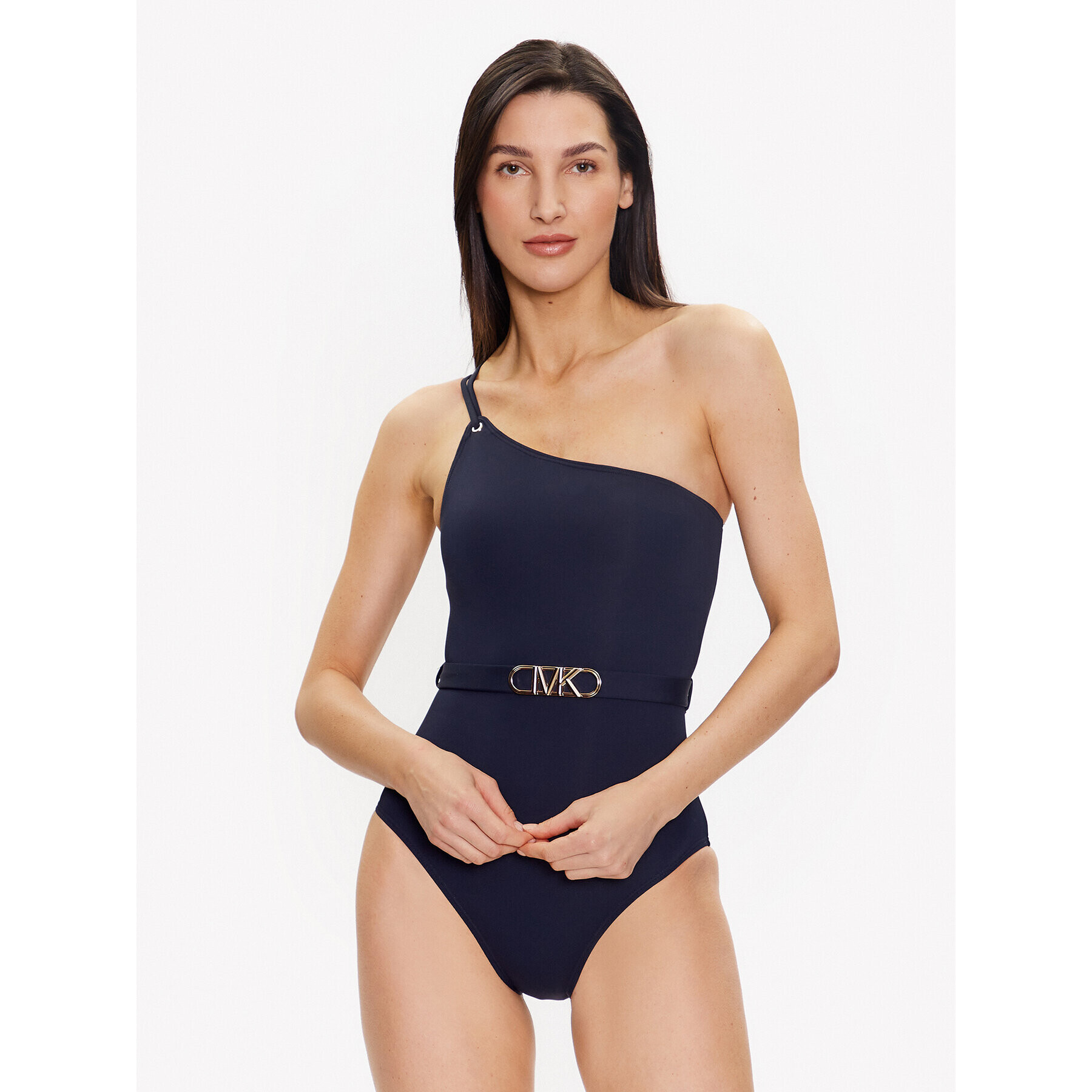 MICHAEL Michael Kors Bikiny Solid One Shoulder MM1N542 Tmavomodrá - Pepit.sk