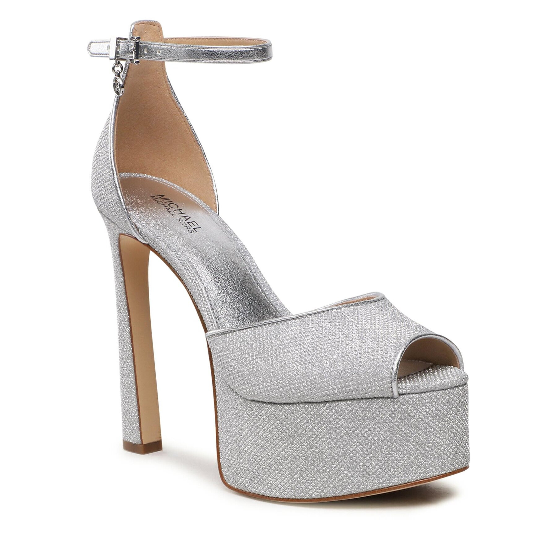 MICHAEL Michael Kors Sandále Martina Peep To Pump 40S3MTHP1Q Strieborná - Pepit.sk