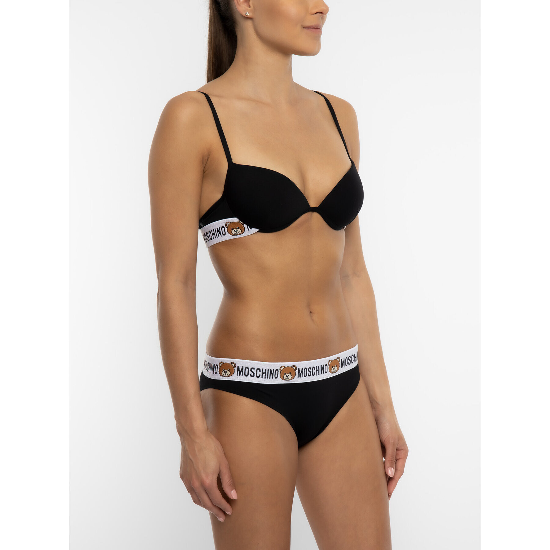 MOSCHINO Underwear & Swim Podprsenka s kosticami A4615 9003 Čierna - Pepit.sk