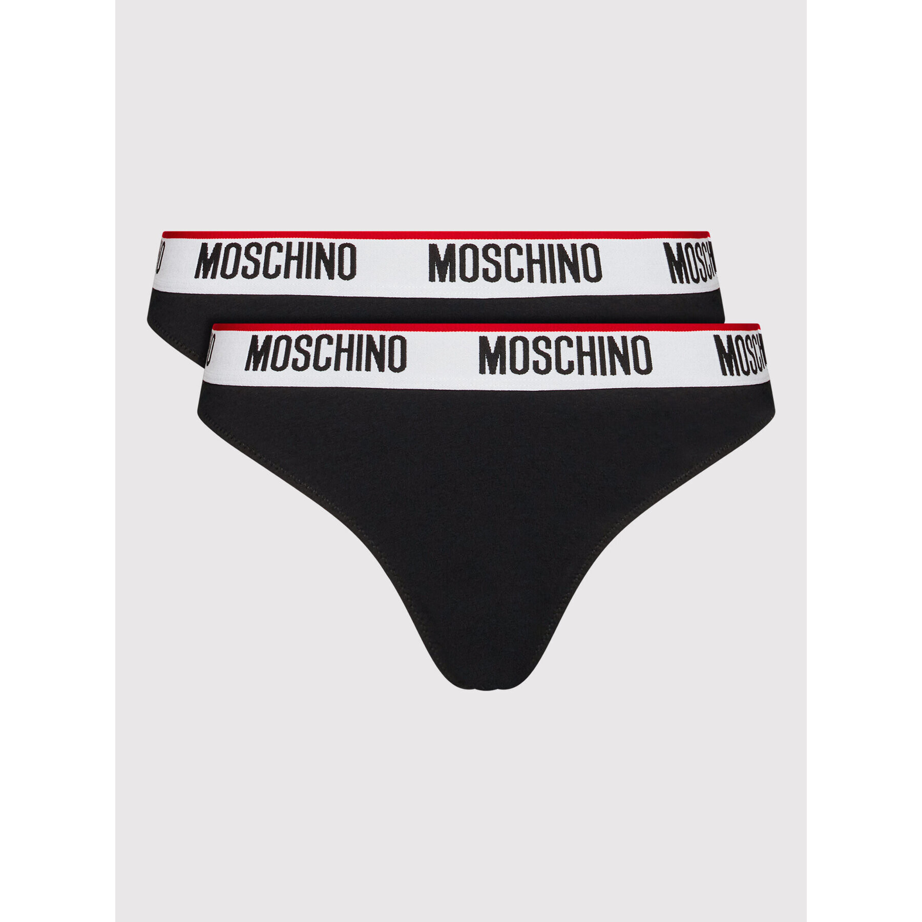 MOSCHINO Underwear & Swim Súprava 2 kusov stringových nohavičiek 4744 9003 Čierna - Pepit.sk