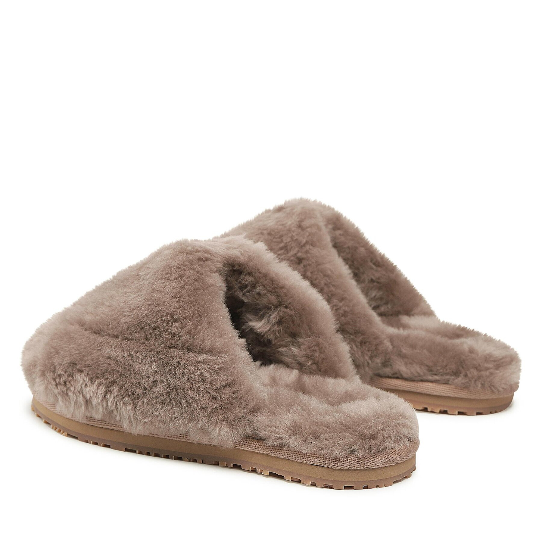 Mou Papuče Closed Toe Sheepskin Fur Slippper FW161000L Béžová - Pepit.sk