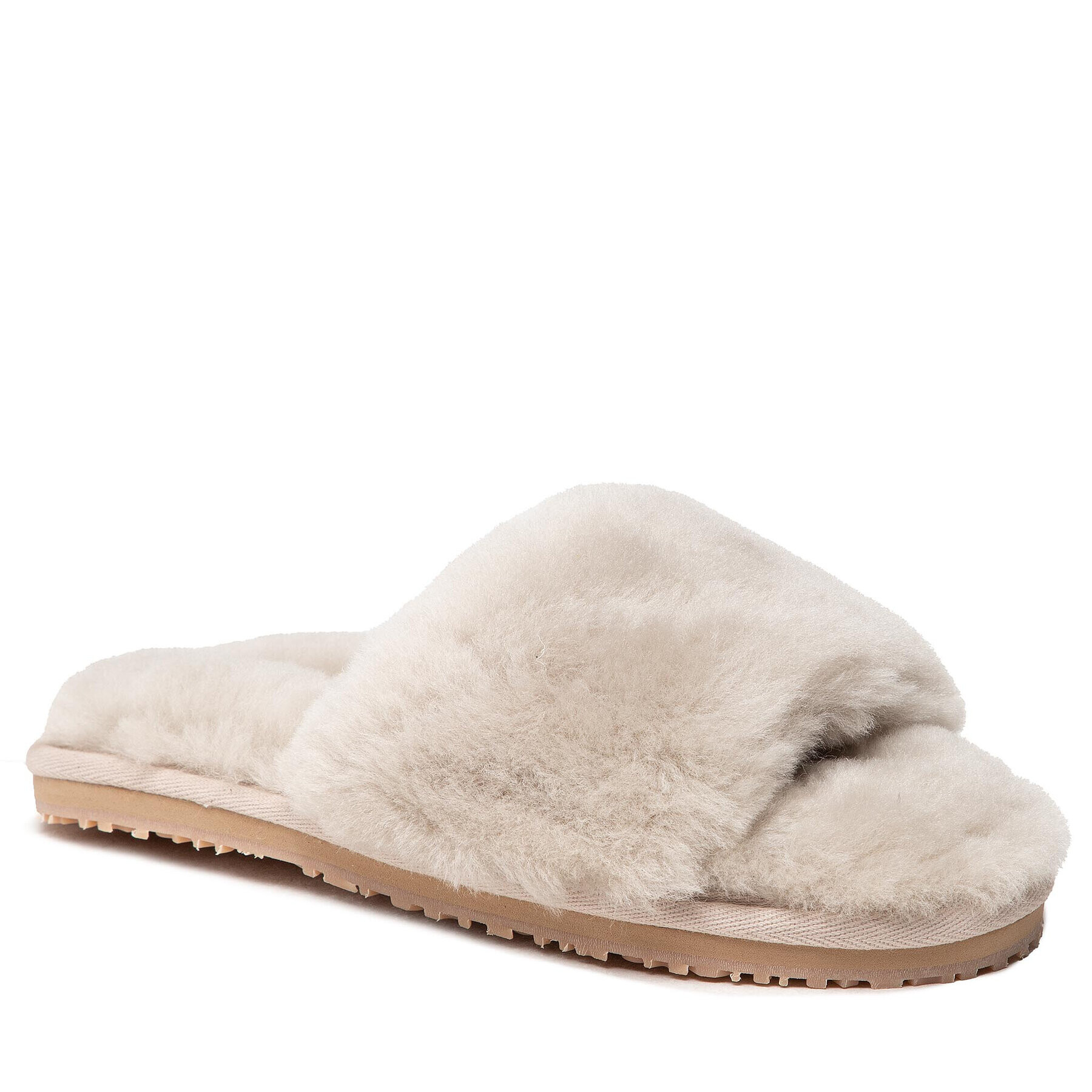 Mou Papuče Sheepskin Fur Slide Slipper FW161001L Béžová - Pepit.sk