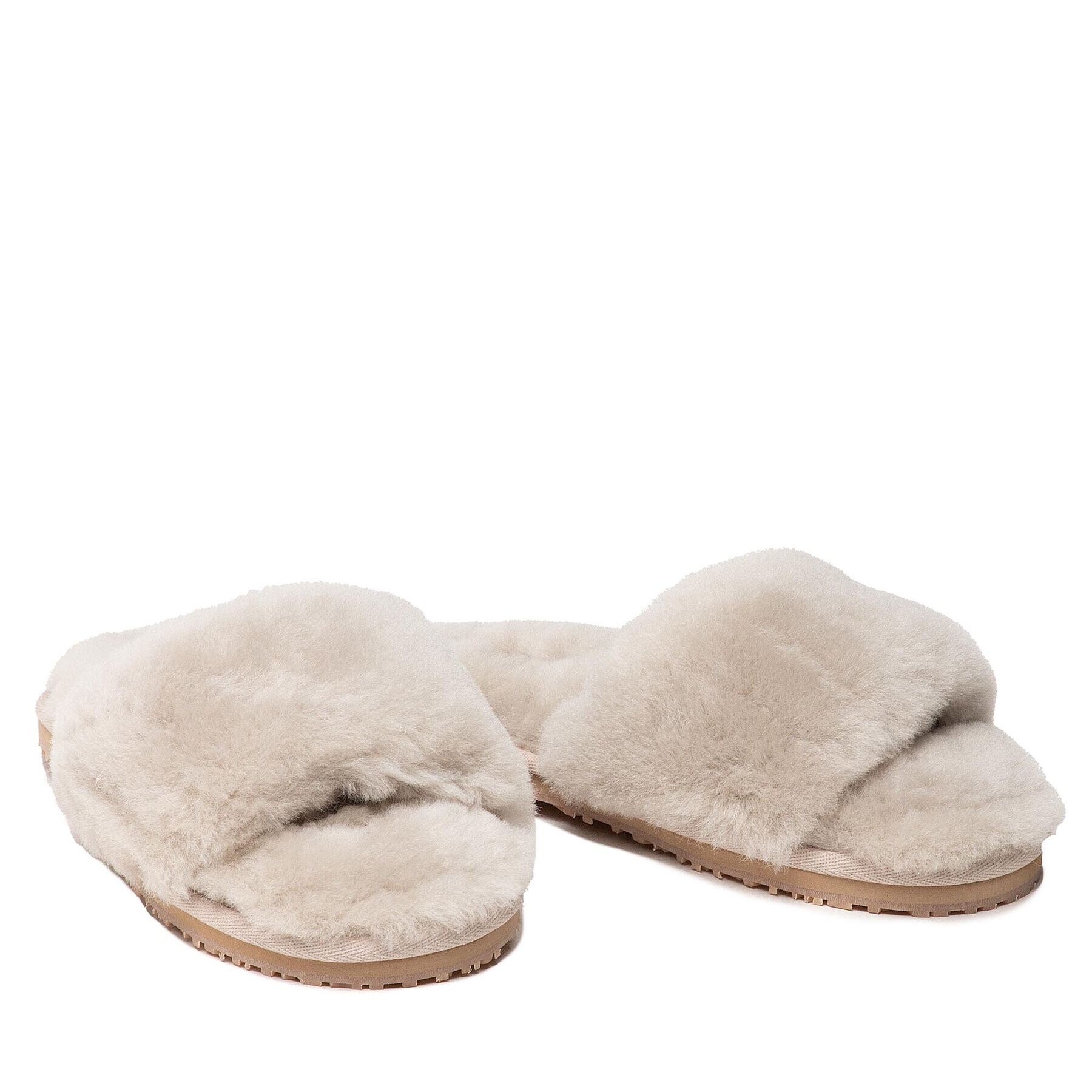 Mou Papuče Sheepskin Fur Slide Slipper FW161001L Béžová - Pepit.sk