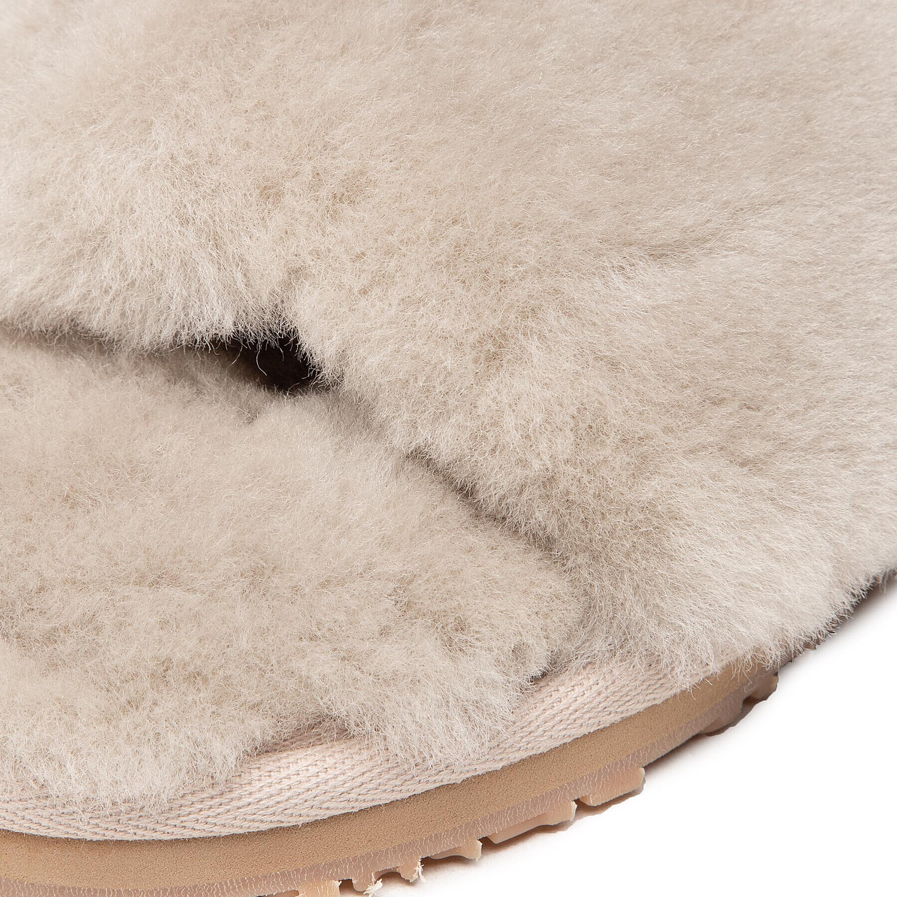 Mou Papuče Sheepskin Fur Slide Slipper FW161001L Béžová - Pepit.sk