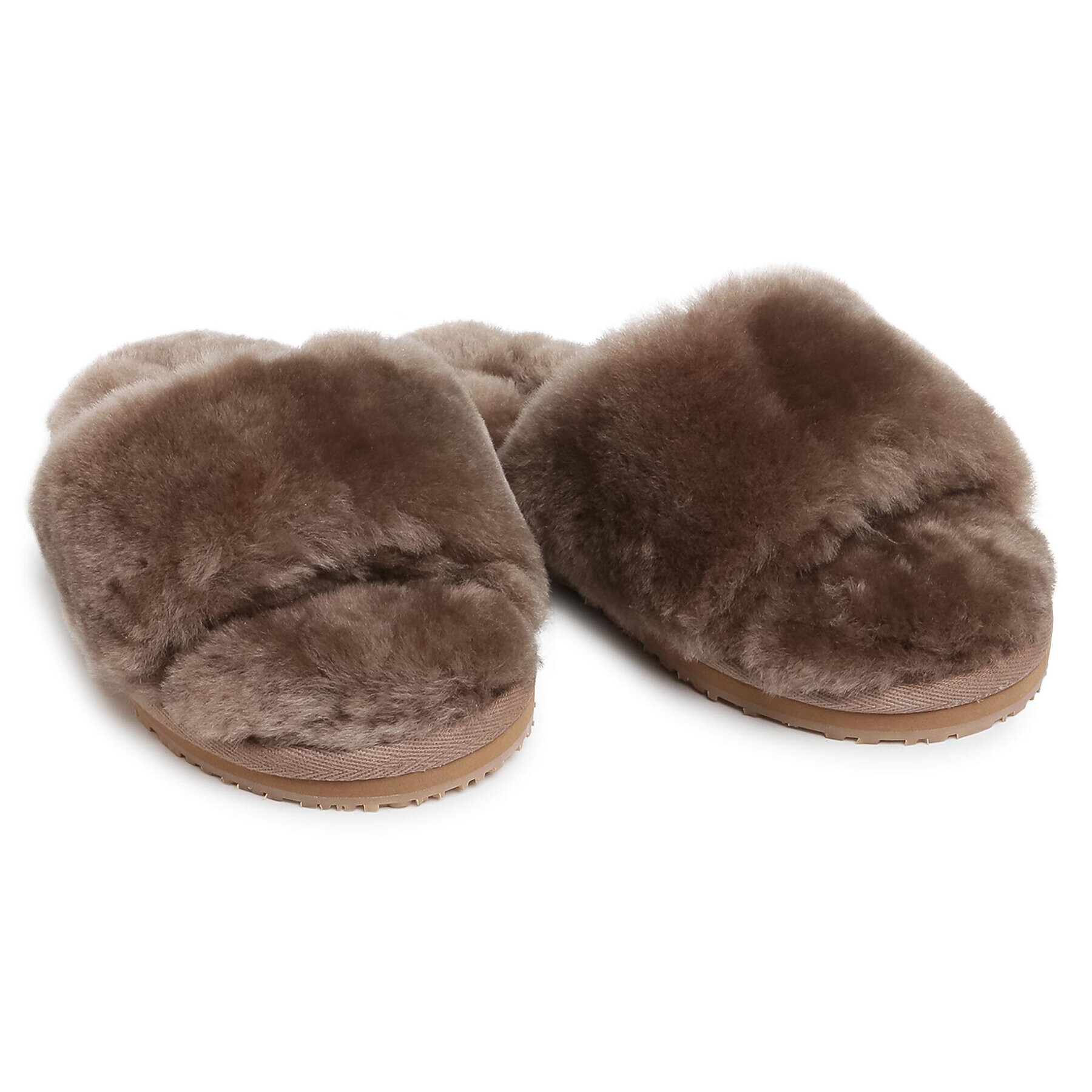 Mou Šľapky Sheepskin Fur Slide Slipper FW161001L Hnedá - Pepit.sk