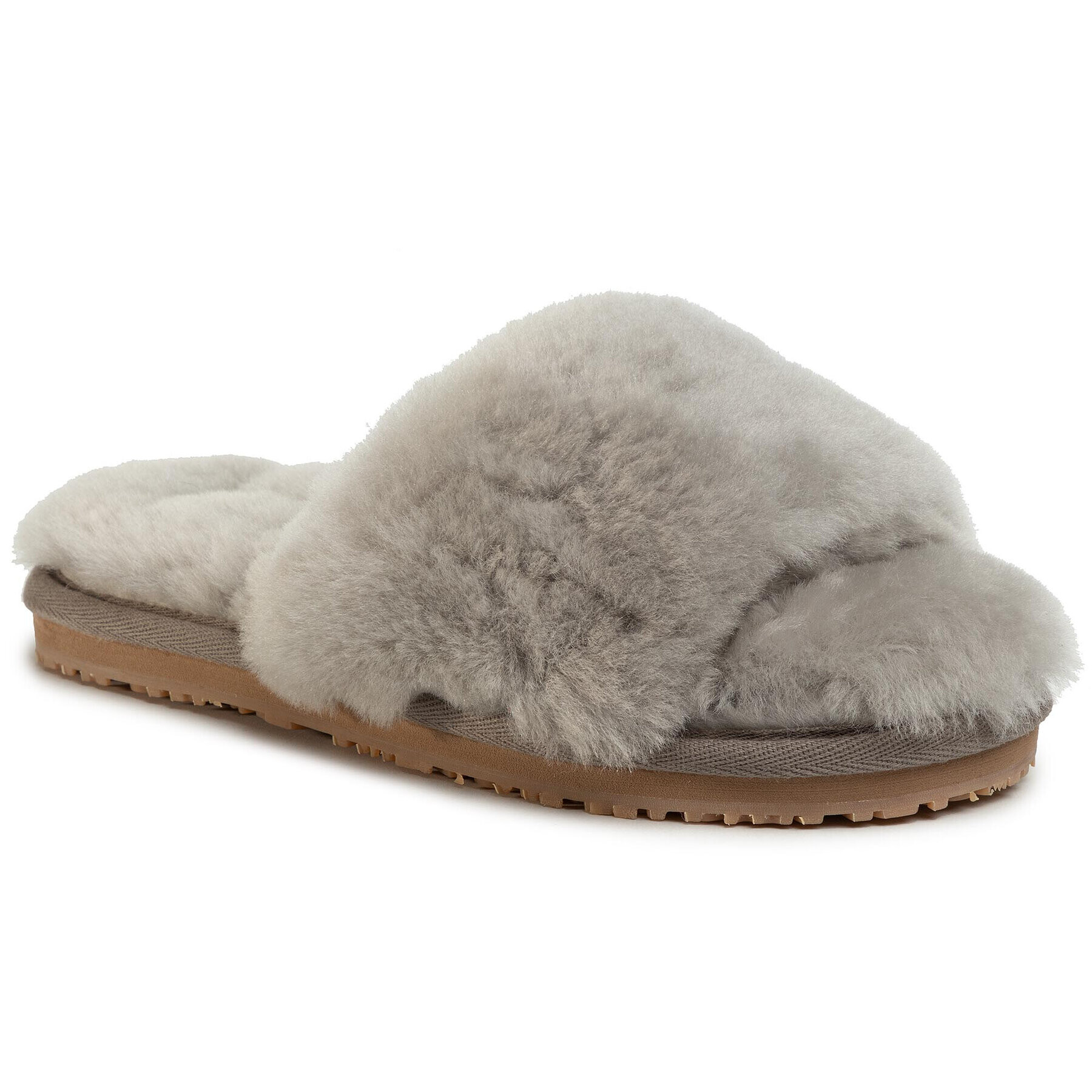 Mou Šľapky Sheepskin Fur Slide Slipper FW161001L Sivá - Pepit.sk