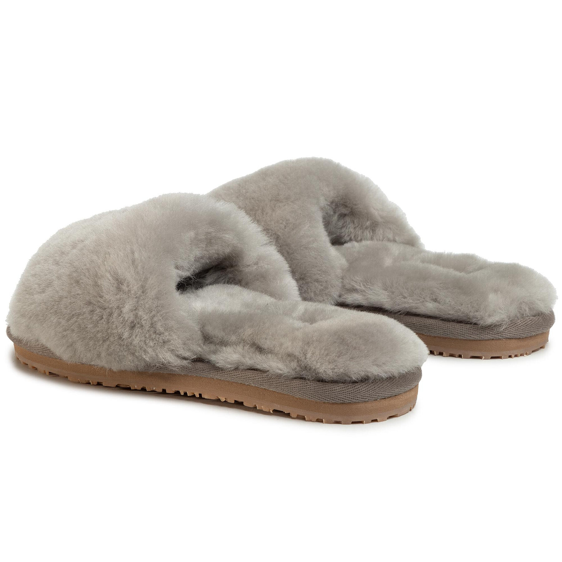 Mou Šľapky Sheepskin Fur Slide Slipper FW161001L Sivá - Pepit.sk