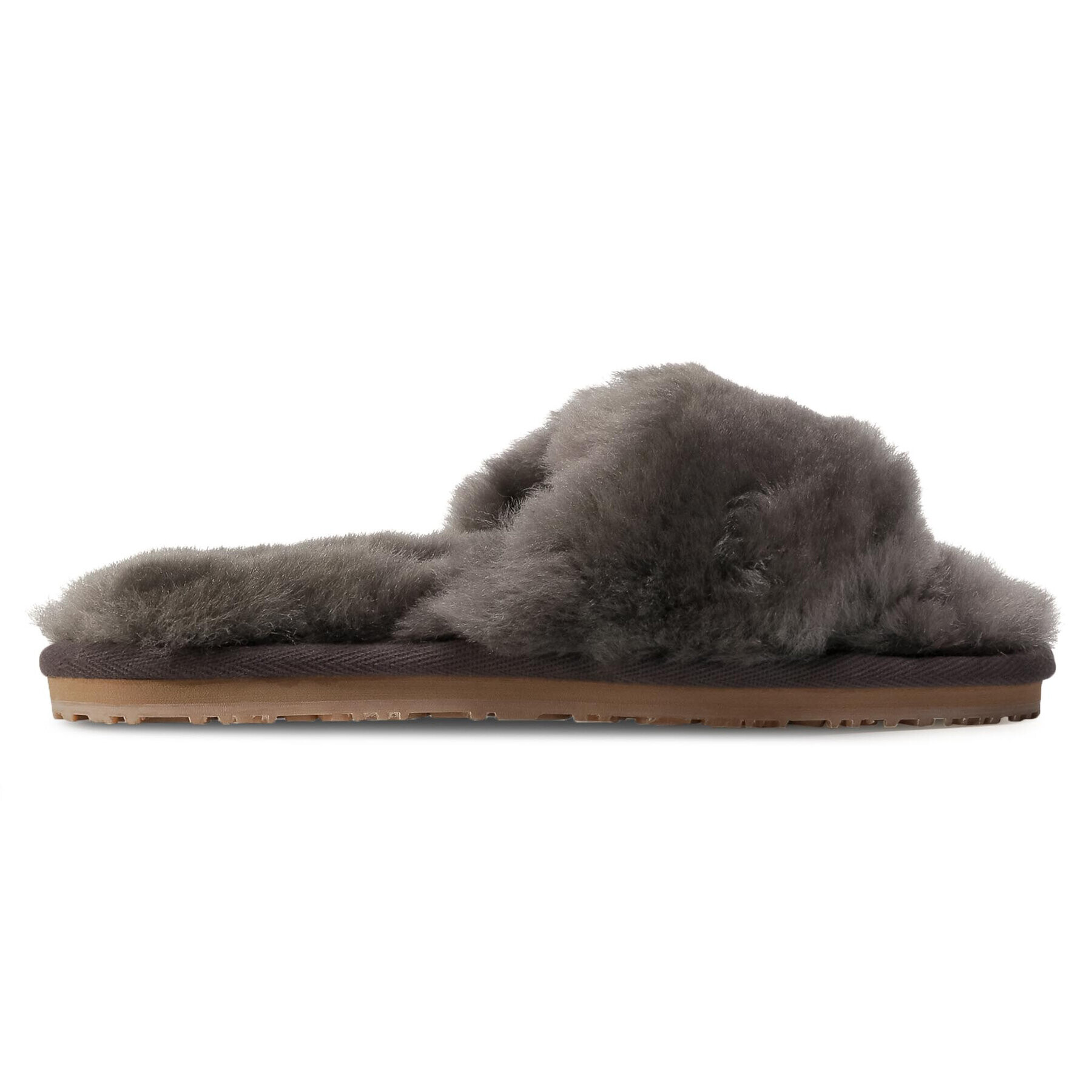 Mou Šľapky Sheepskin Fur Slide Slipper FW161001L Sivá - Pepit.sk