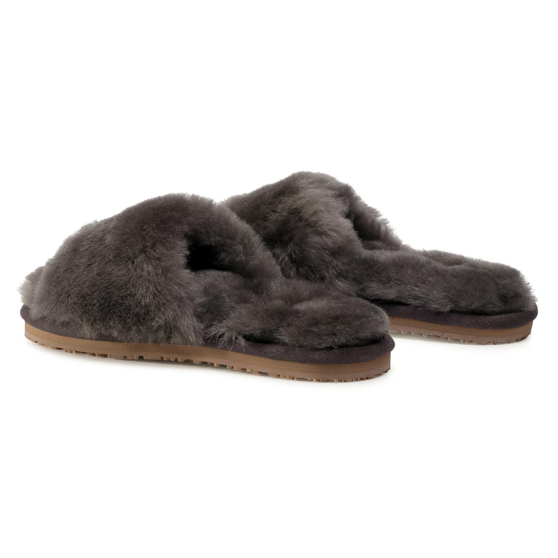 Mou Šľapky Sheepskin Fur Slide Slipper FW161001L Sivá - Pepit.sk