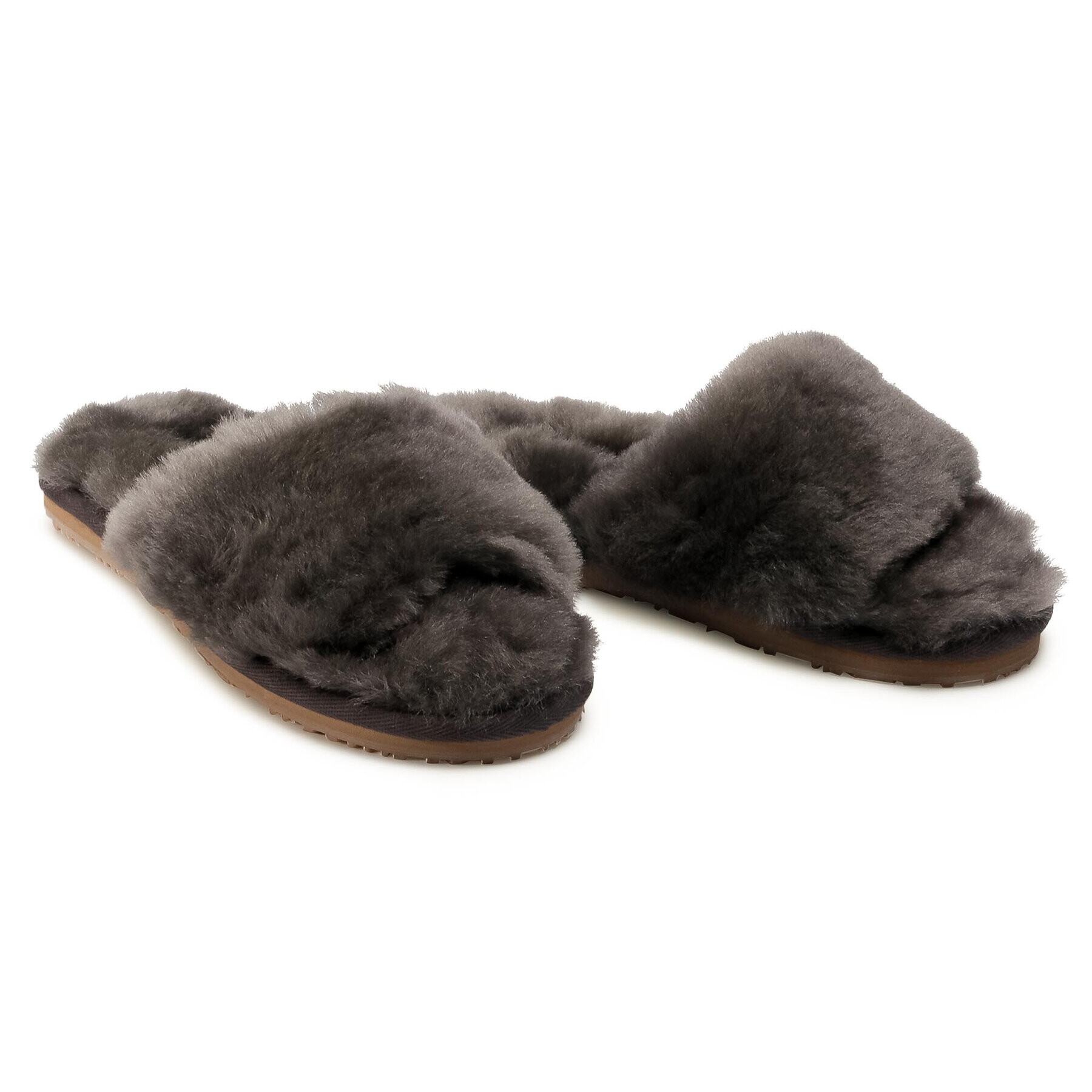 Mou Šľapky Sheepskin Fur Slide Slipper FW161001L Sivá - Pepit.sk