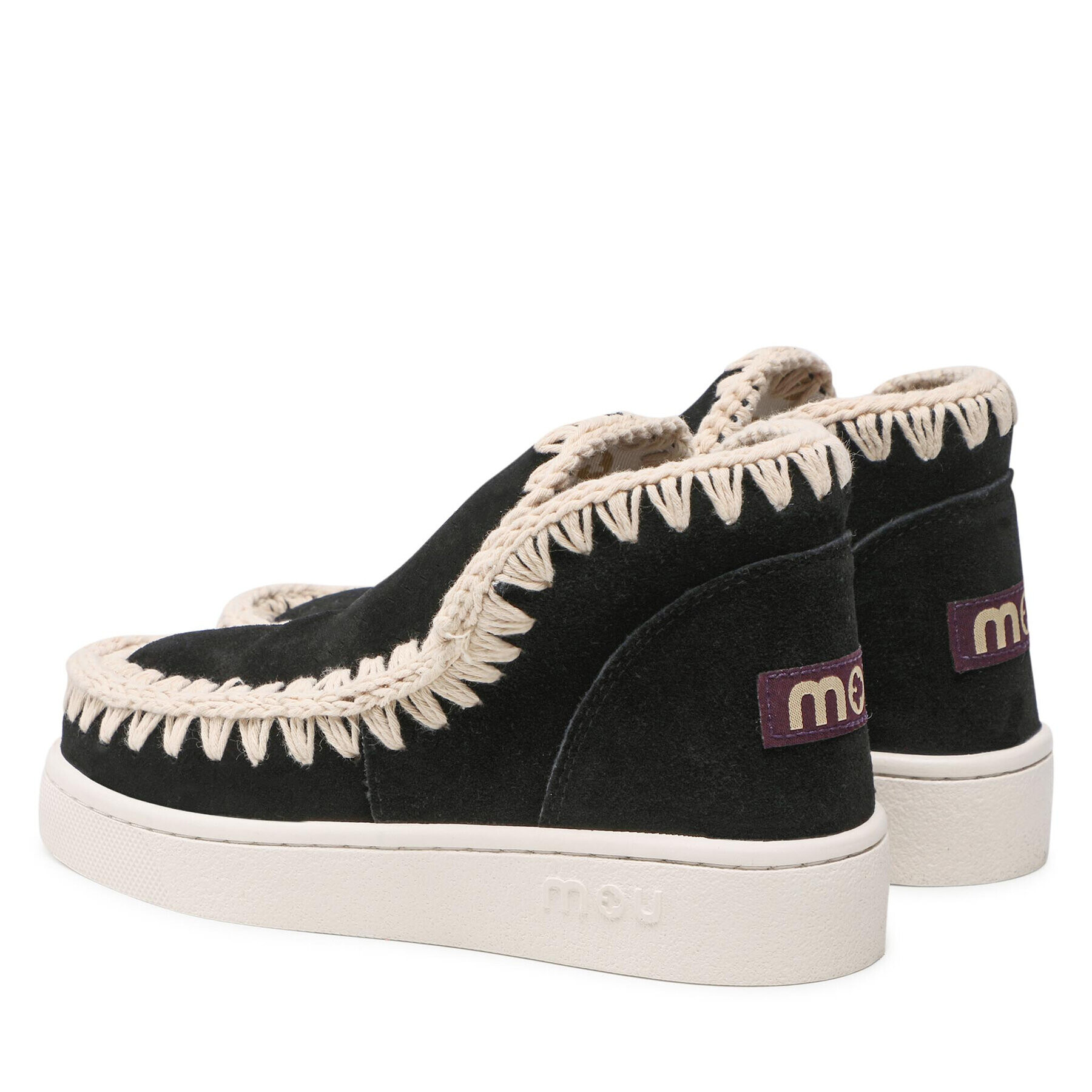 Mou Topánky Summer Eskimo Sneaker Perforated Suede SW211000O Čierna - Pepit.sk