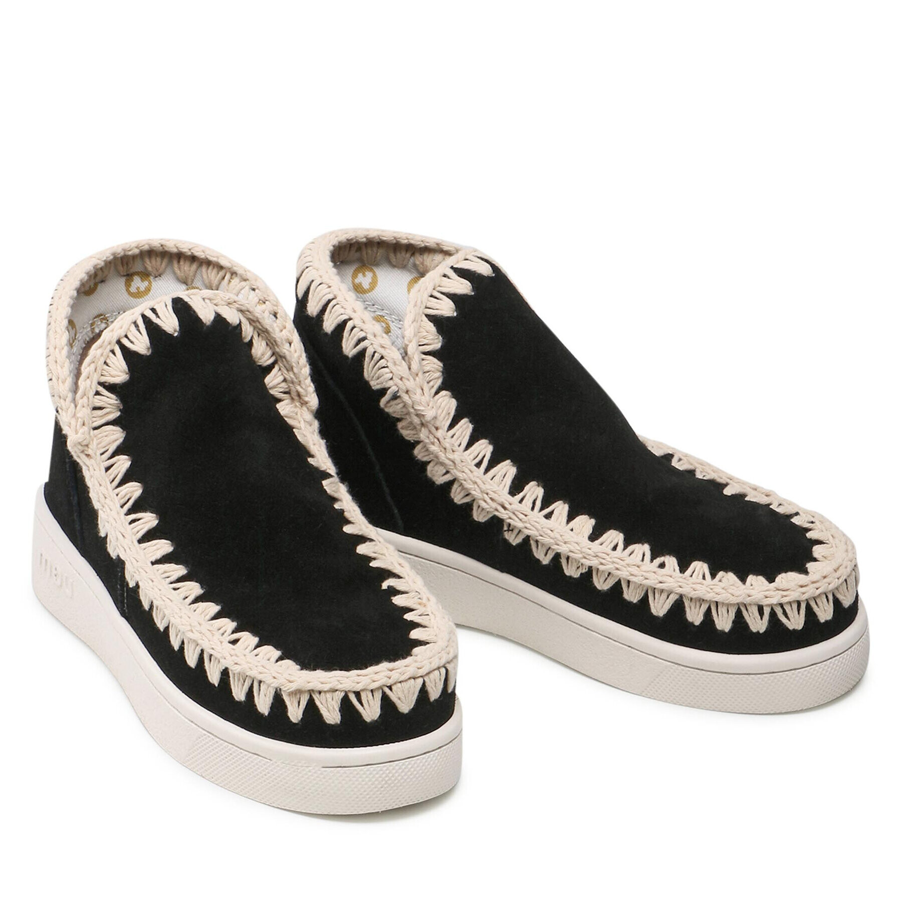 Mou Topánky Summer Eskimo Sneaker Perforated Suede SW211000O Čierna - Pepit.sk