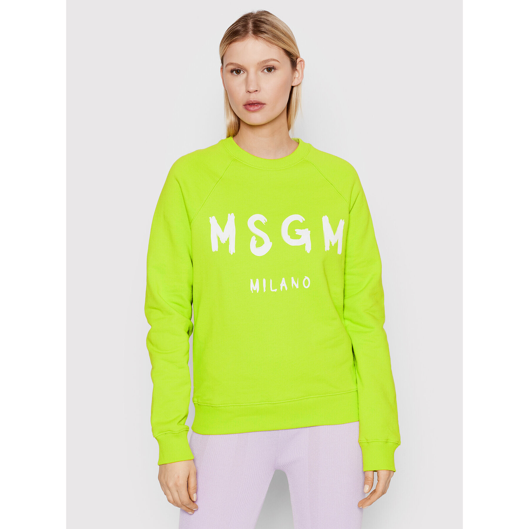 MSGM Mikina 3241MDM513 227299 Zelená Regular Fit - Pepit.sk