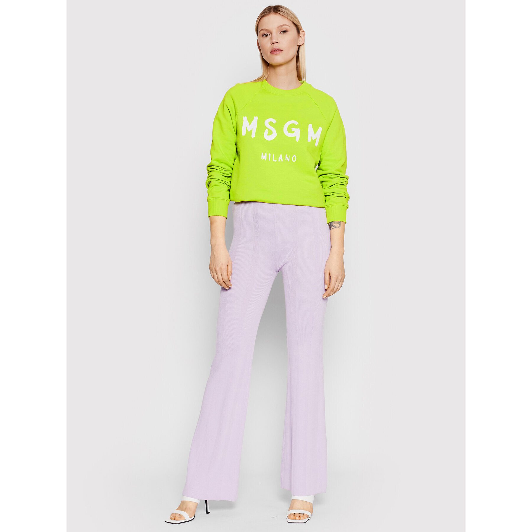 MSGM Mikina 3241MDM513 227299 Zelená Regular Fit - Pepit.sk