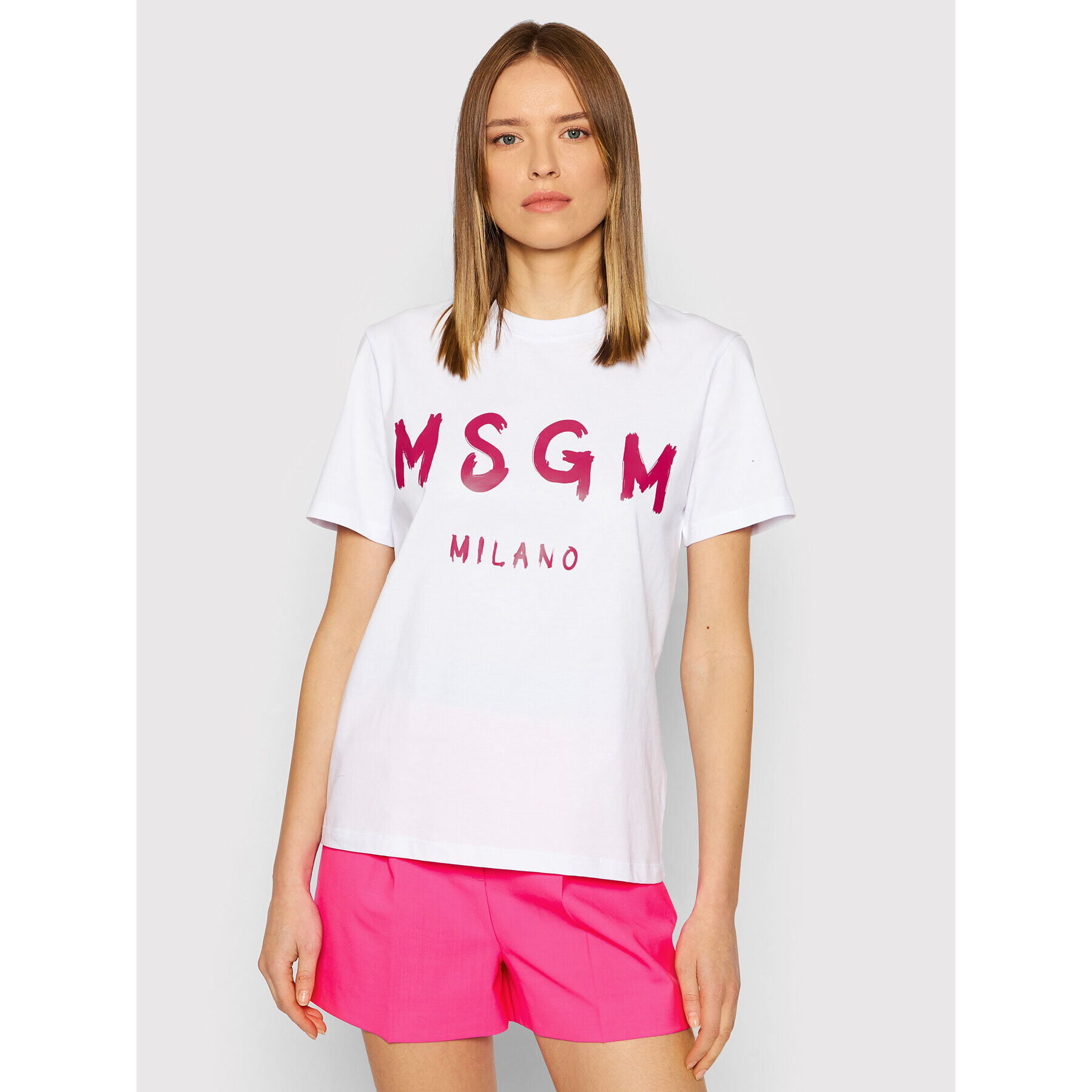 MSGM Tričko 3241MDM510 227298 Biela Regular Fit - Pepit.sk