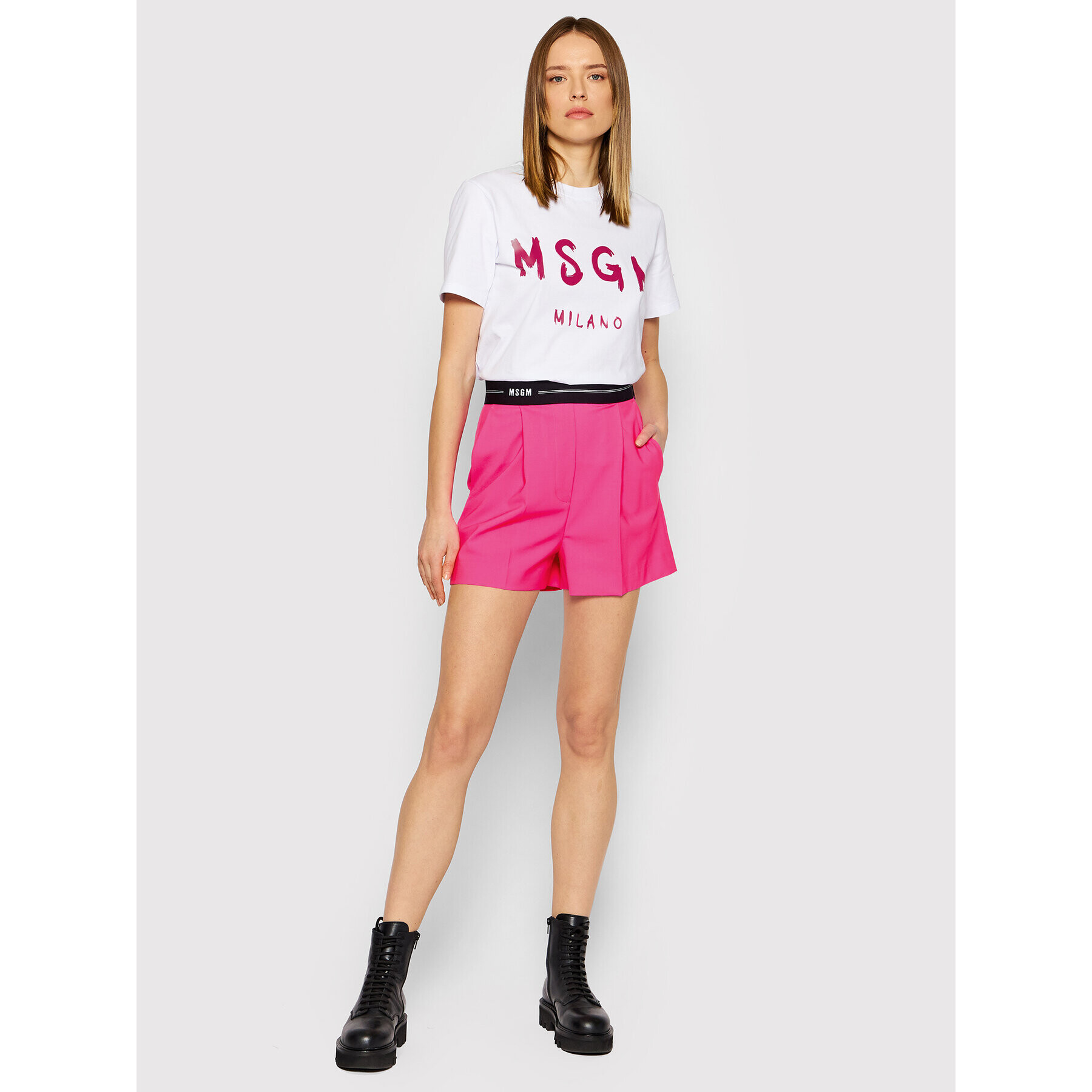 MSGM Tričko 3241MDM510 227298 Biela Regular Fit - Pepit.sk