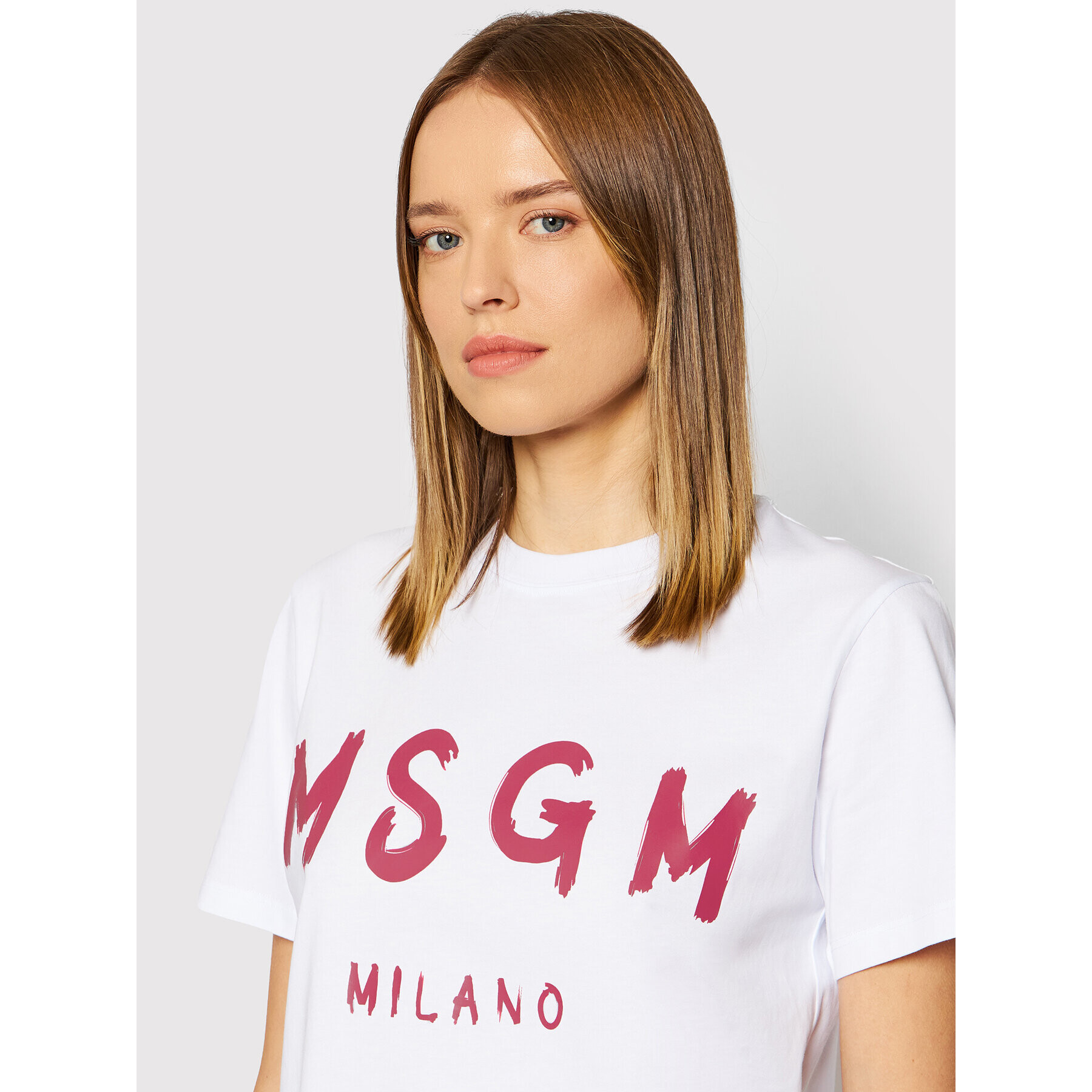 MSGM Tričko 3241MDM510 227298 Biela Regular Fit - Pepit.sk