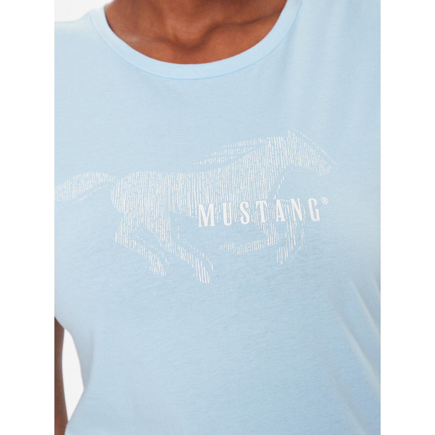 Mustang Tričko Alexia 1013375 Modrá Slim Fit - Pepit.sk