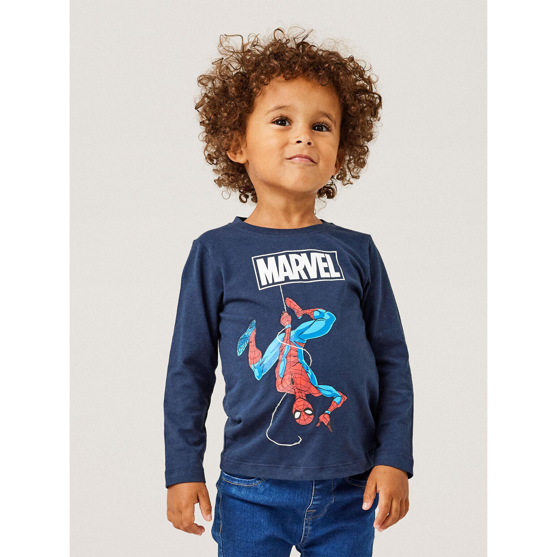 NAME IT Blúzka MARVEL 13213069 Tmavomodrá Regular Fit - Pepit.sk