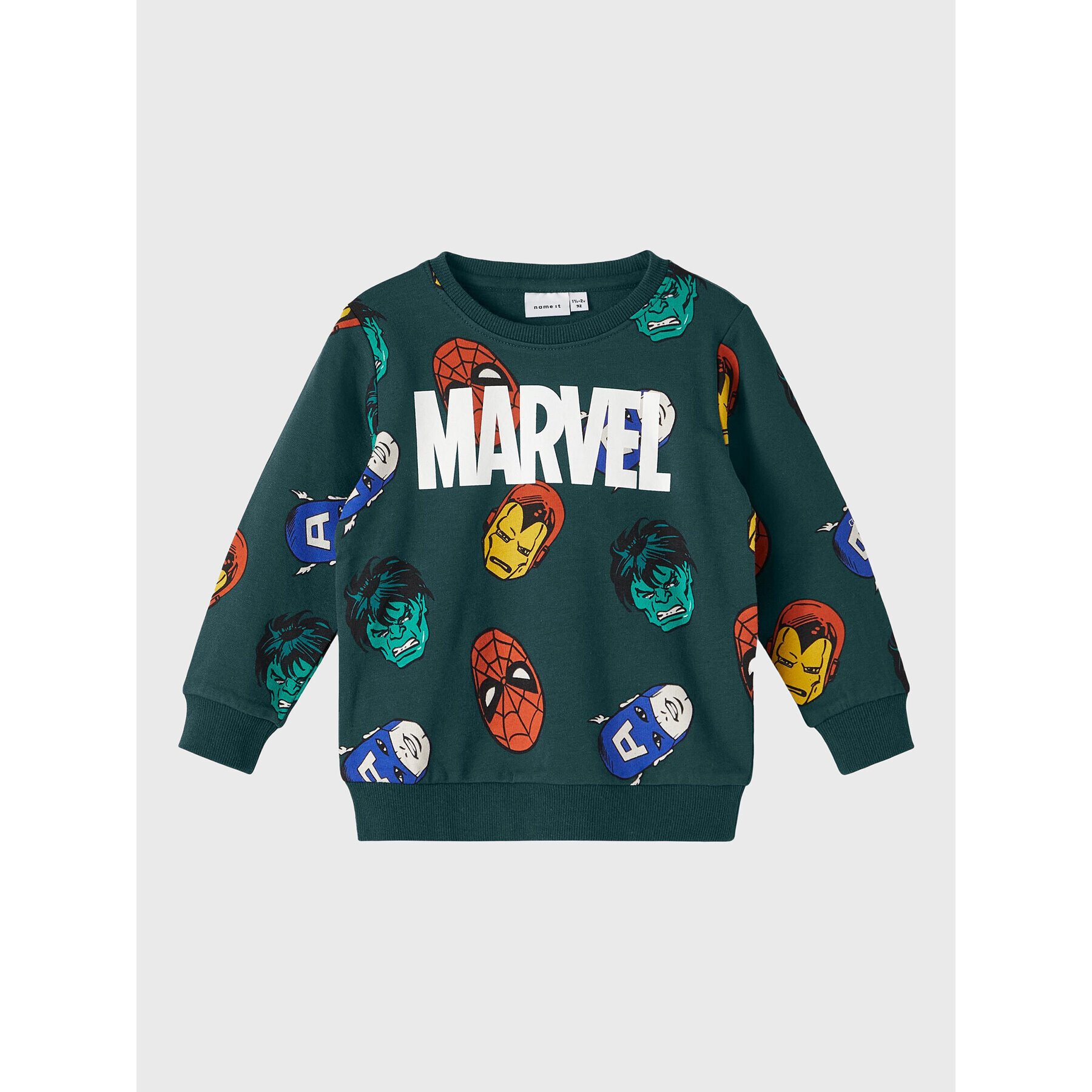 NAME IT Mikina MARVEL 13210768 Zelená Regular Fit - Pepit.sk