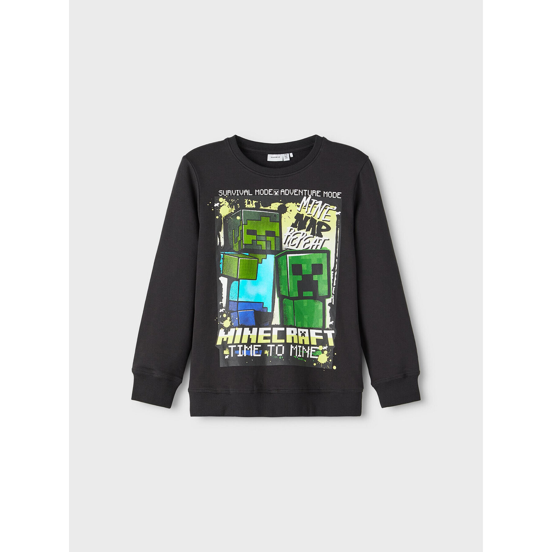 NAME IT Mikina MINECRAFT 13211198 Čierna Regular Fit - Pepit.sk