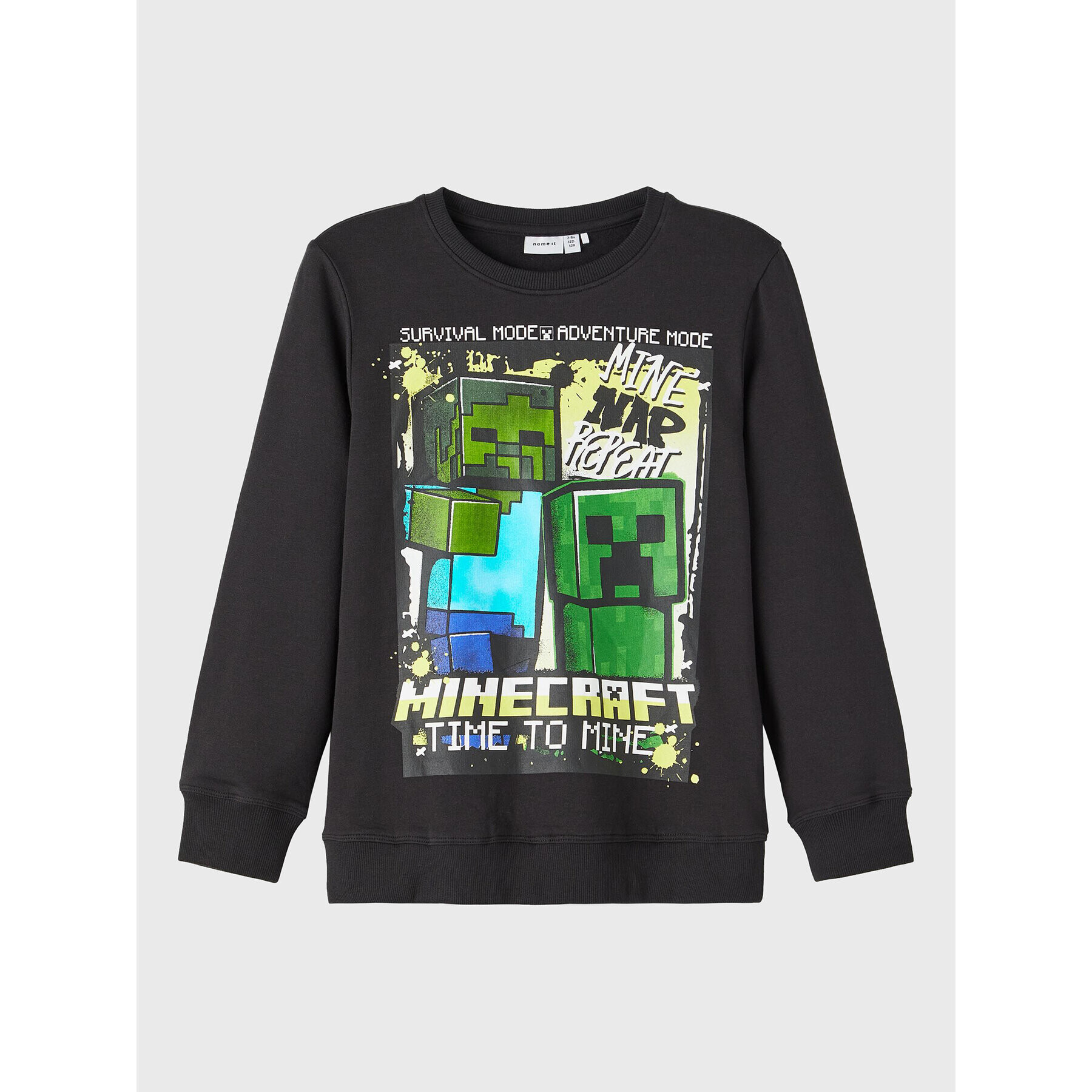 NAME IT Mikina MINECRAFT 13211198 Čierna Regular Fit - Pepit.sk