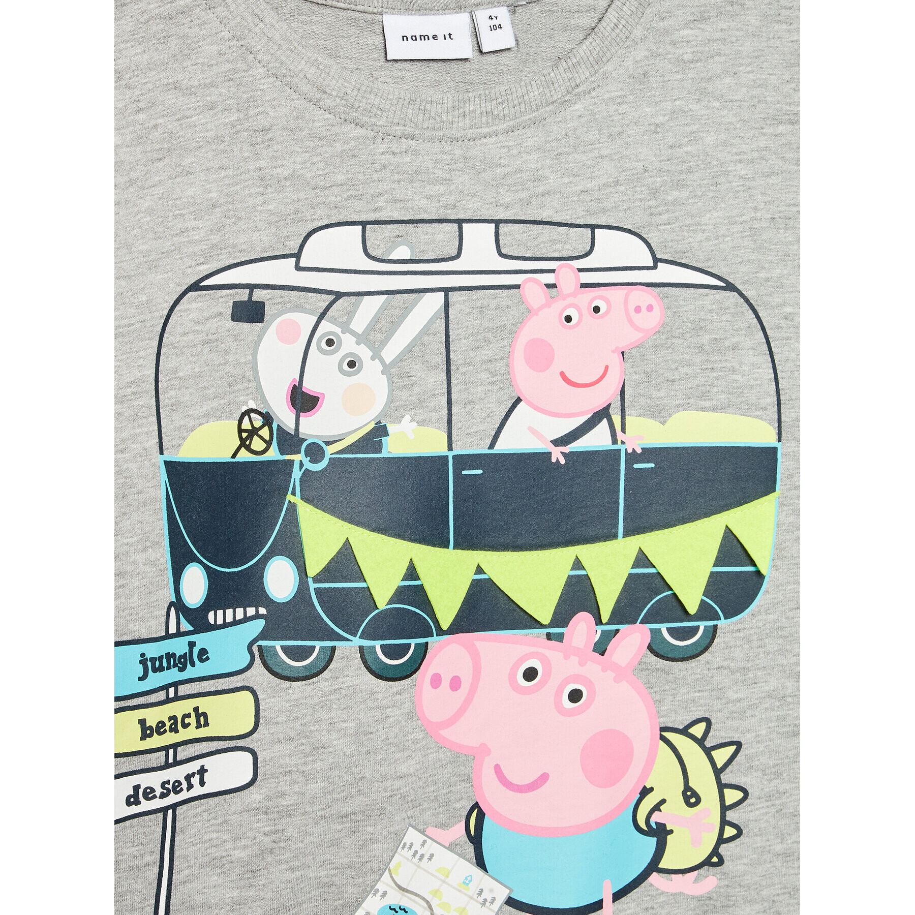 NAME IT Mikina PEPPA PIG 13201337 Sivá Regular Fit - Pepit.sk