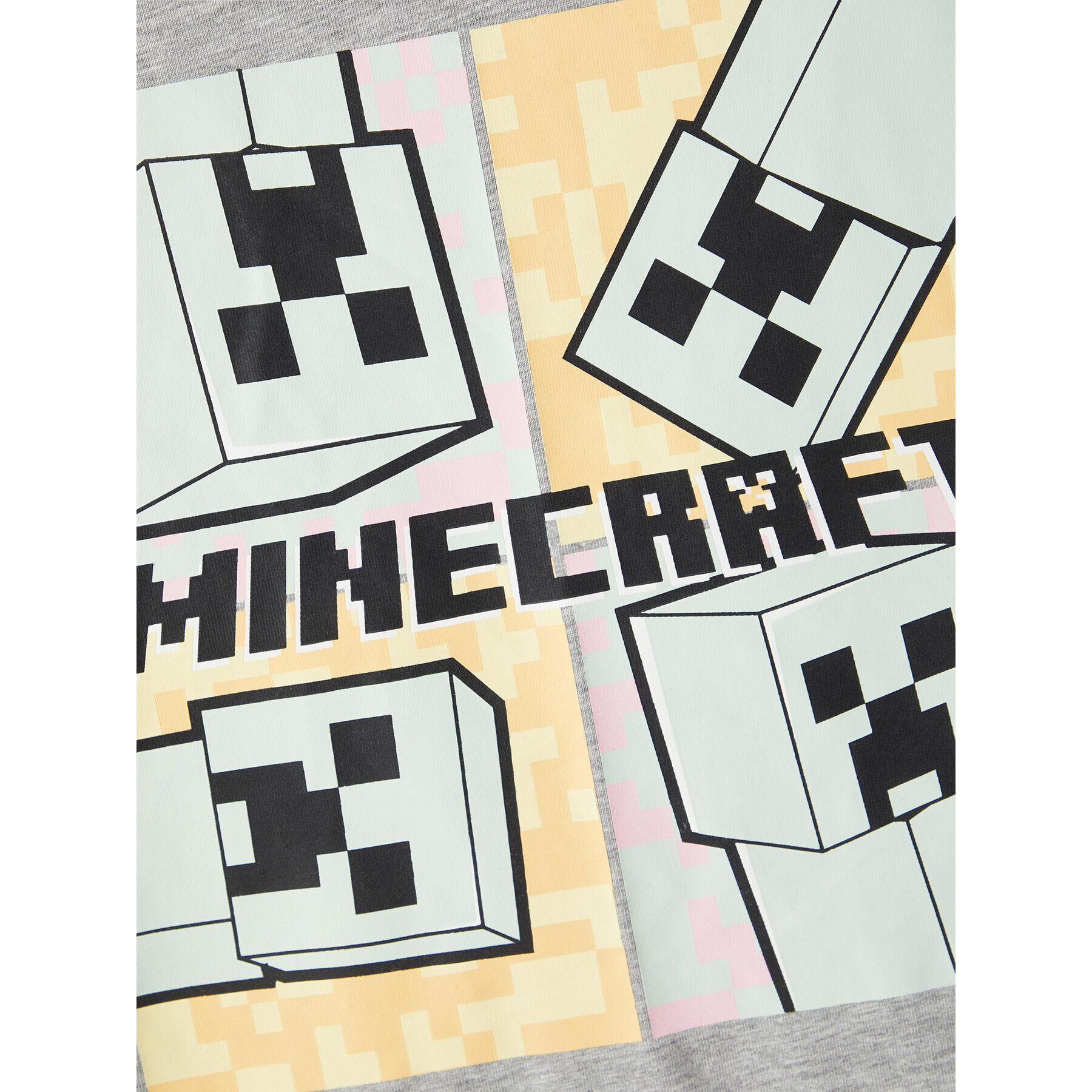 NAME IT Tričko MINECRAFT 13205323 Sivá Regular Fit - Pepit.sk