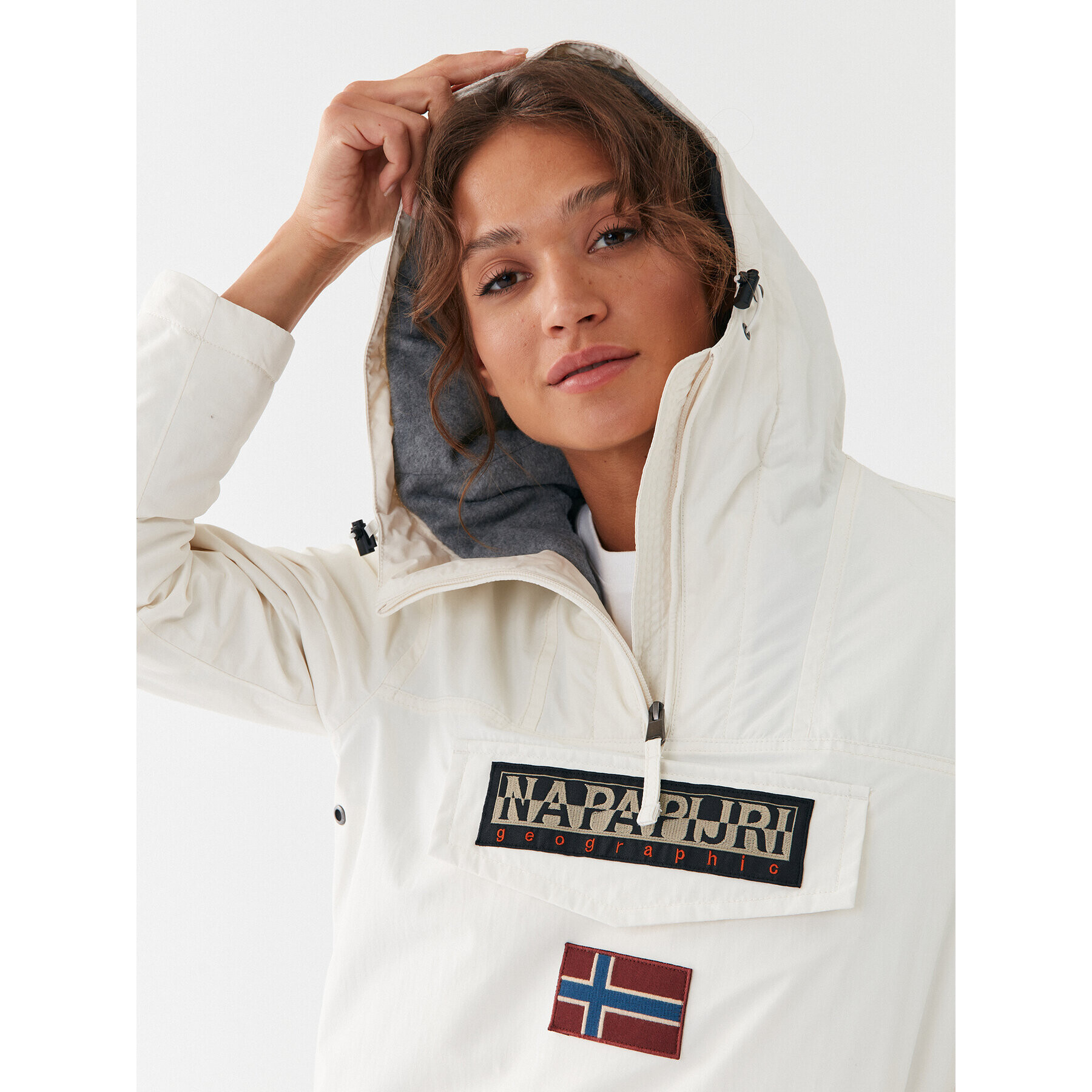 Napapijri Bunda anorak NP0A4GM5 Écru Regular Fit - Pepit.sk