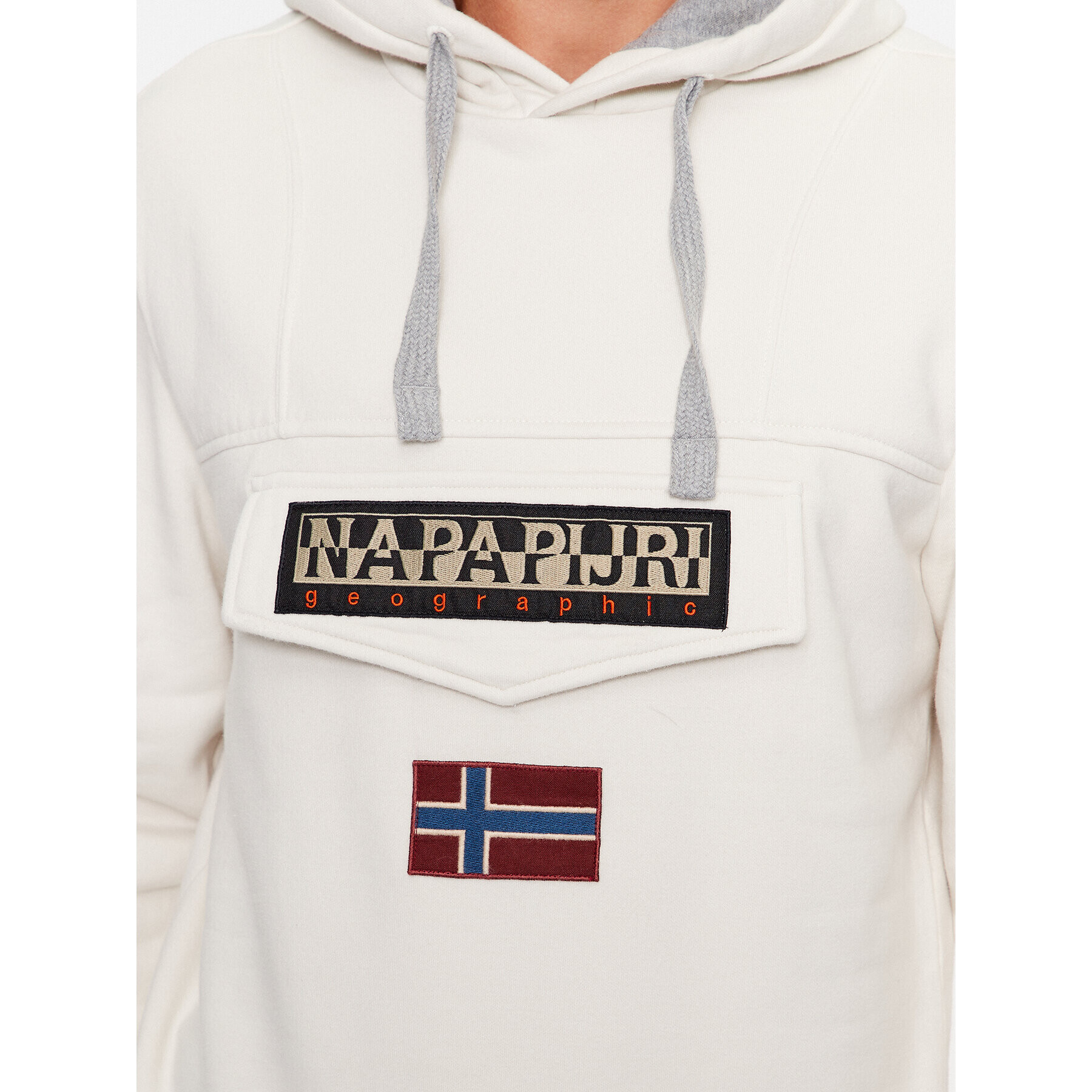 Napapijri Mikina Unisex Burgee Wint2 NP0A4GJD Écru Regular Fit - Pepit.sk