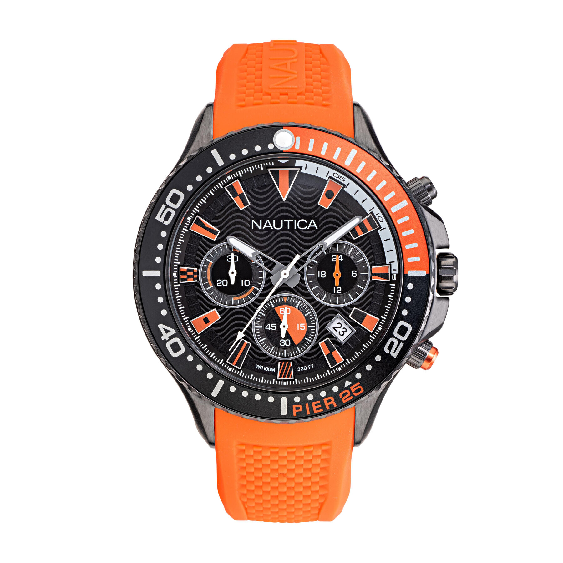 Nautica Hodinky Pier 25 Chronograph NAPP25F10 Oranžová - Pepit.sk