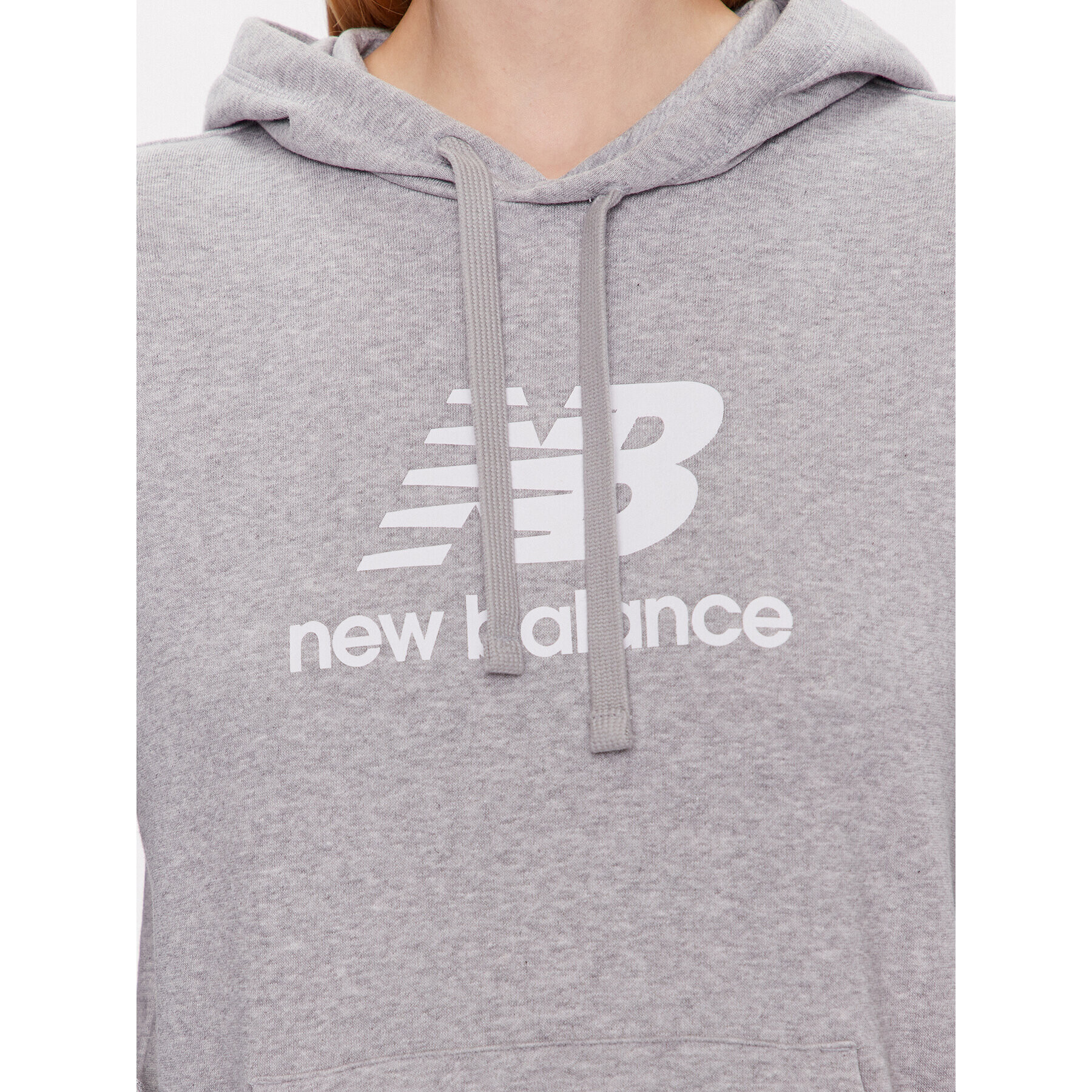 New Balance Mikina WT31533 Sivá Relaxed Fit - Pepit.sk