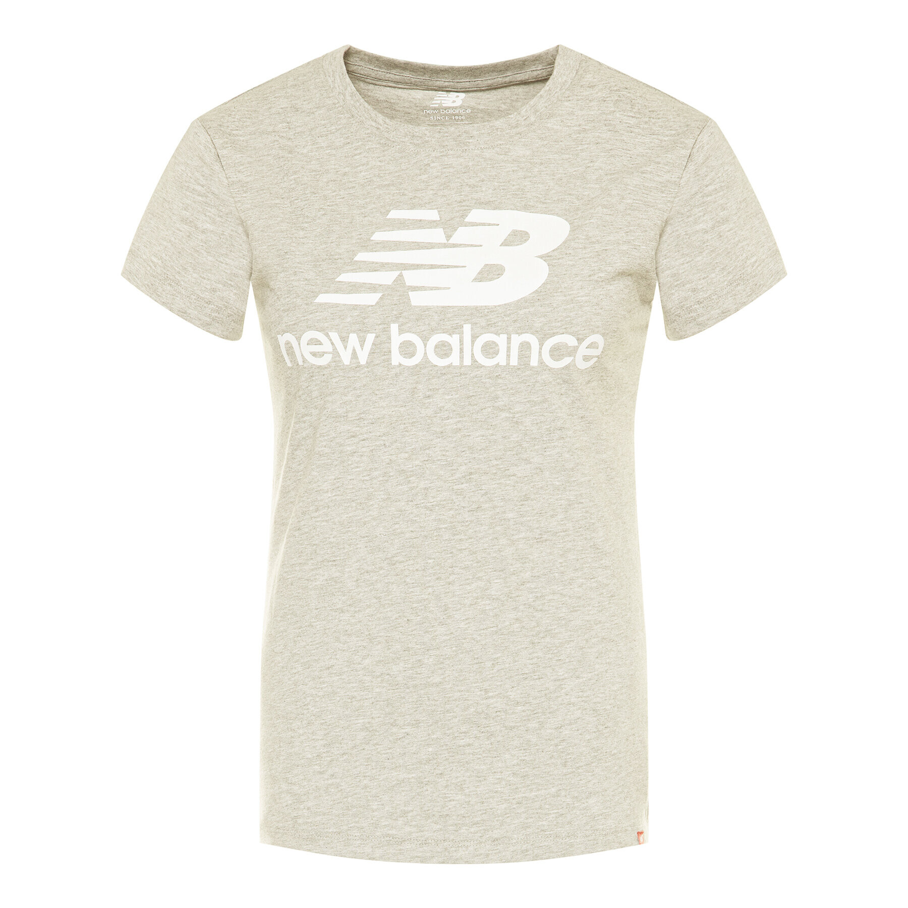 New Balance Tričko Essentials Stacked Logo Tee WT91546 Sivá Athletic Fit - Pepit.sk