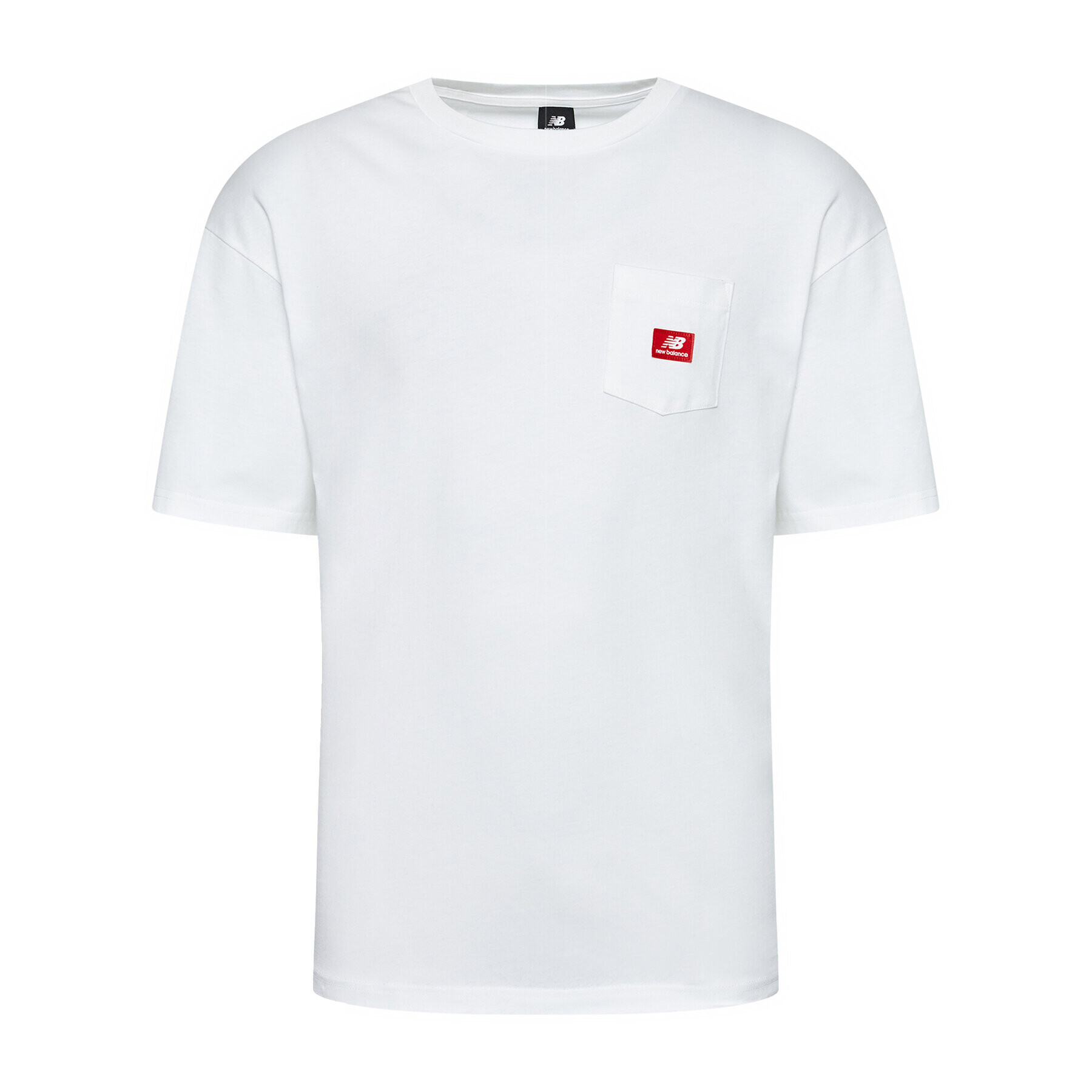 New Balance Tričko Pocket Tee MT01567 Biela Relaxed Fit - Pepit.sk