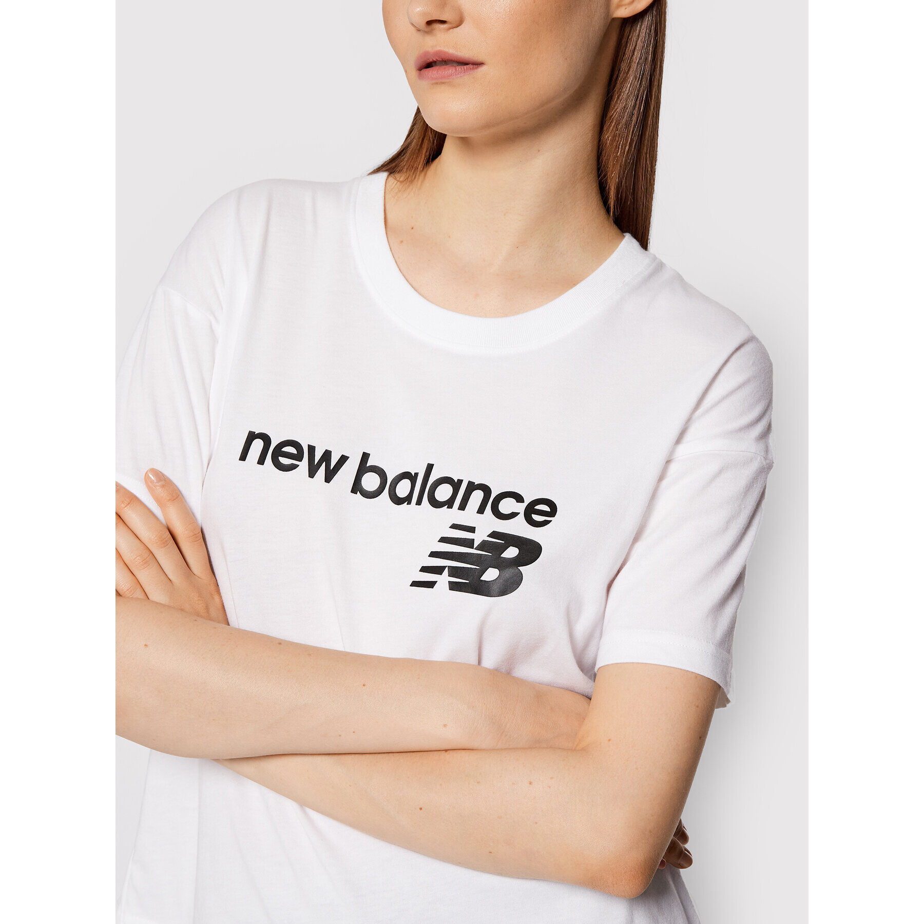 New Balance Tričko WT03805 Biela Relaxed Fit - Pepit.sk