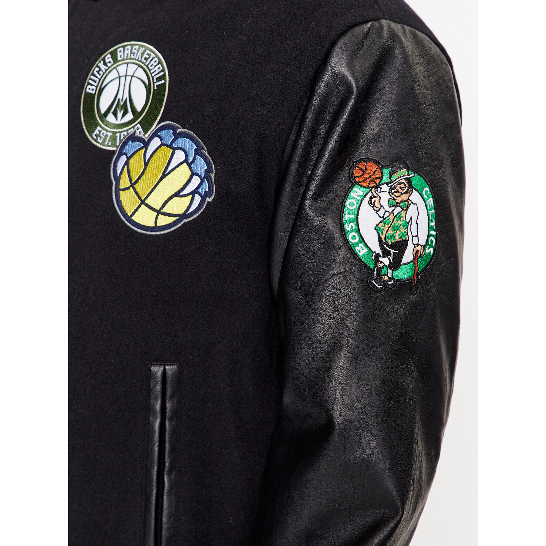 New Era Bundy bomber Nba Badge Varsity 60416374 Čierna Regular Fit - Pepit.sk