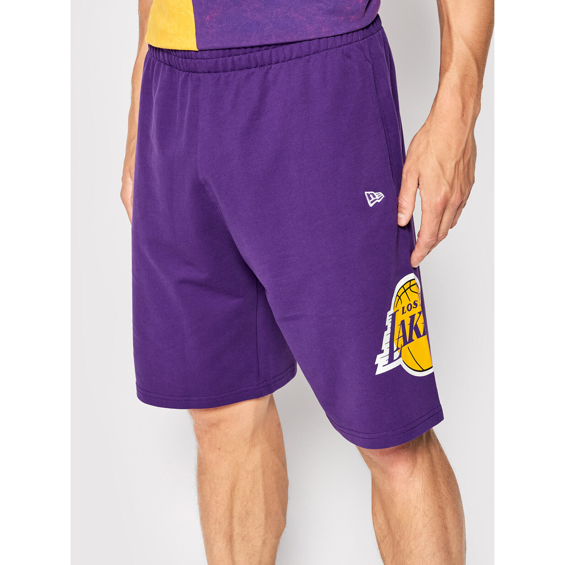 New Era Športové kraťasy LA Lakers Washed Team Logo 13083850 Fialová Regular Fit - Pepit.sk