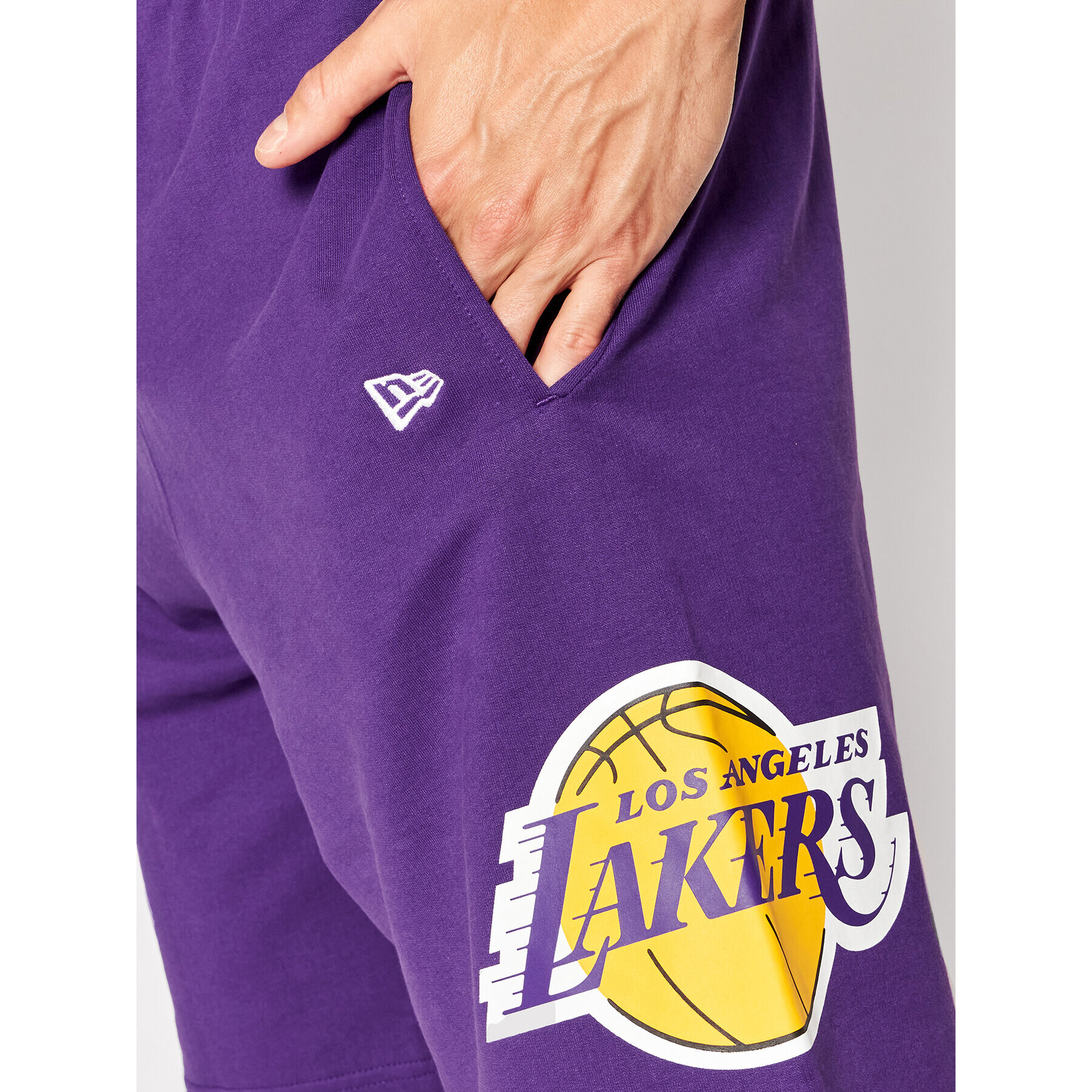 New Era Športové kraťasy LA Lakers Washed Team Logo 13083850 Fialová Regular Fit - Pepit.sk