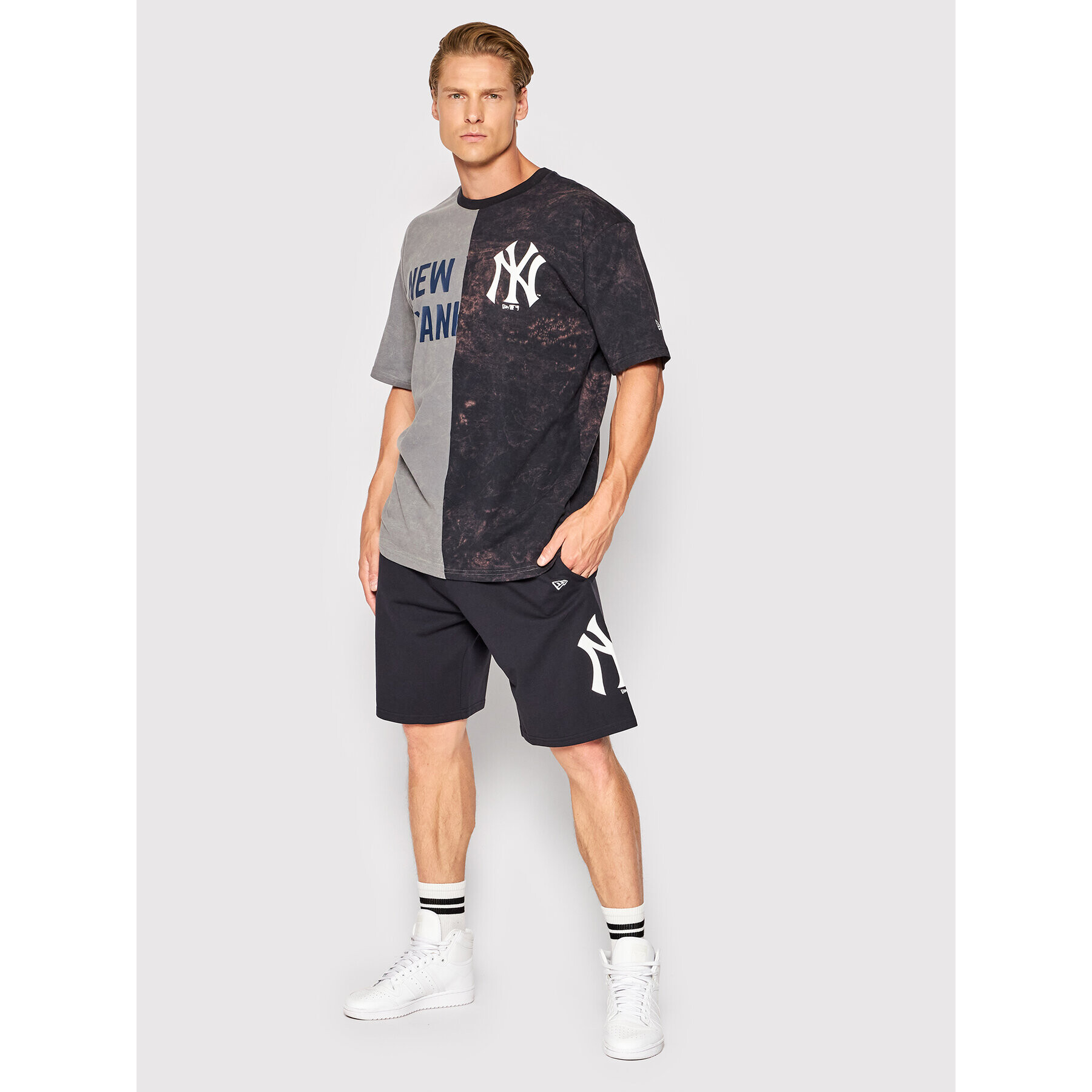 New Era Športové kraťasy New York Yankees 13083849 Tmavomodrá Regular Fit - Pepit.sk