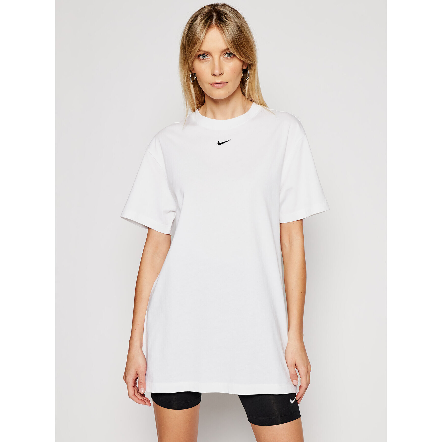 Nike Každodenné šaty Sportswear Essential CJ2242 Biela Loose Fit - Pepit.sk