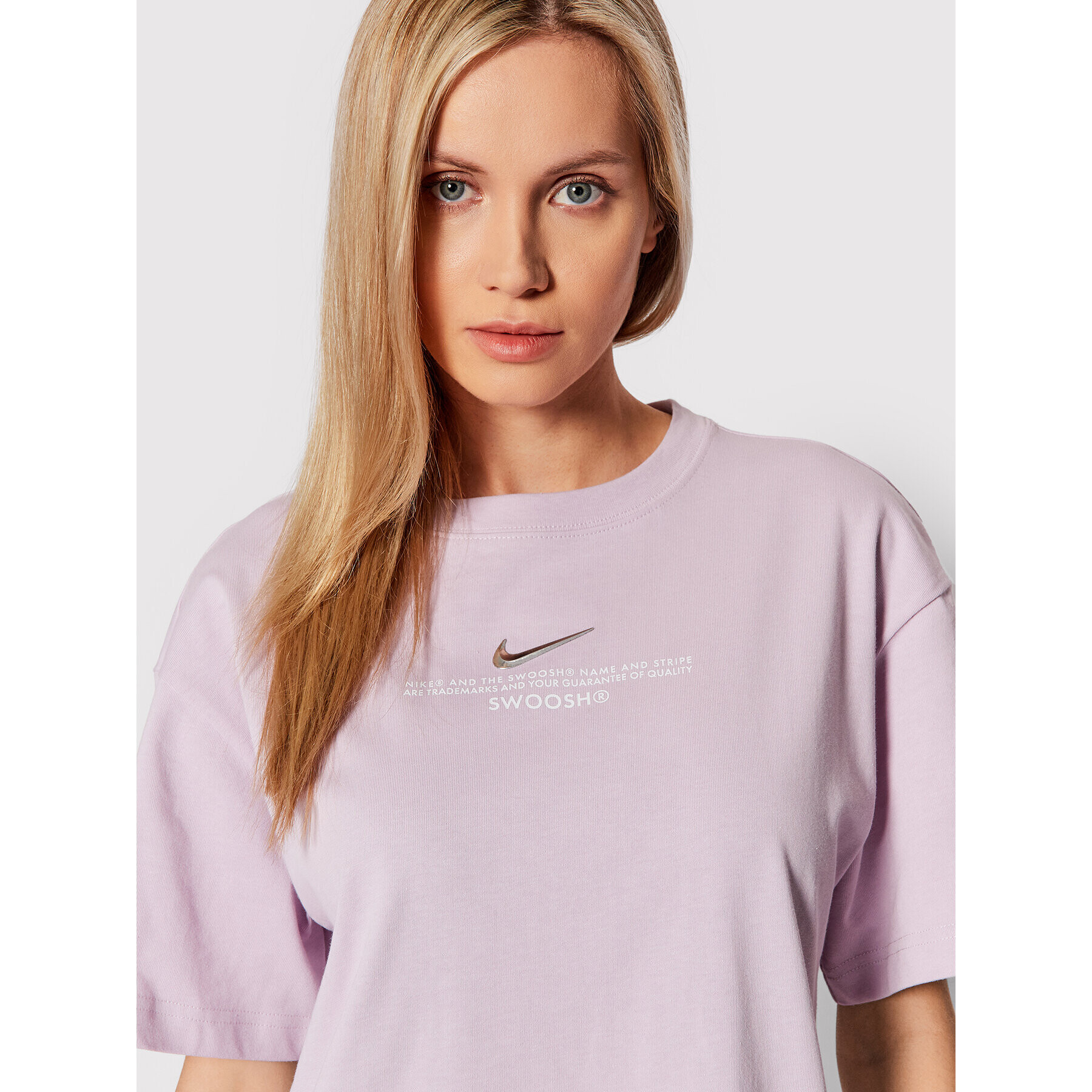 Nike Každodenné šaty Sportswear Swoosh CZ9406 Fialová Loose Fit - Pepit.sk