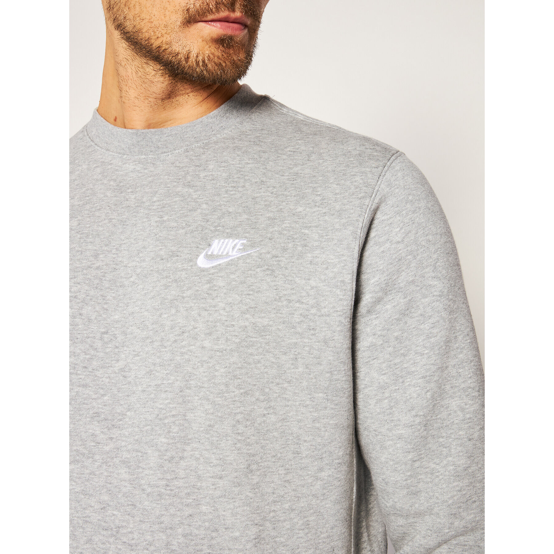 Nike Mikina Nsw Club BV2662 Sivá Standard Fit - Pepit.sk