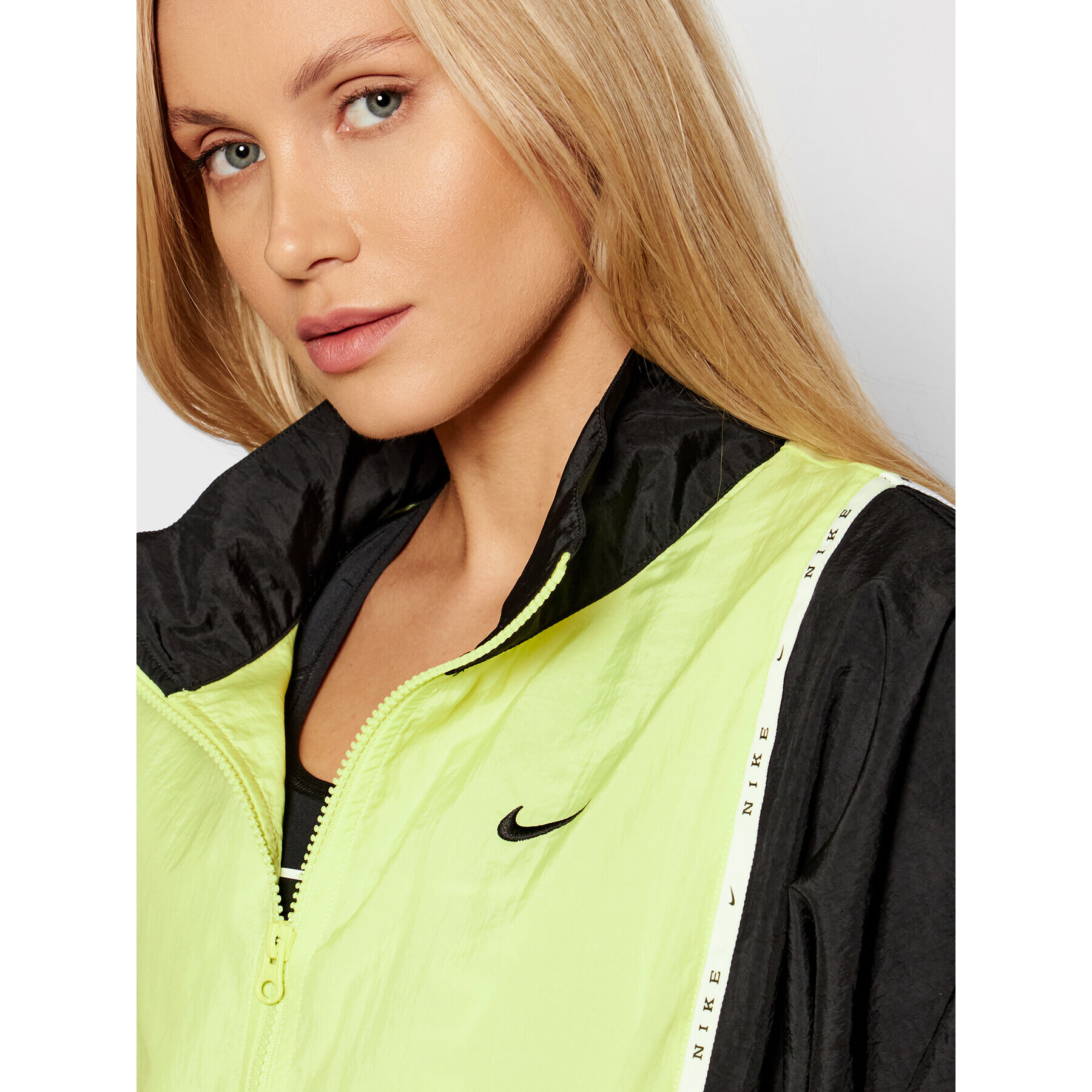 Nike Prechodná bunda Sportswear Woven Piping CJ3685 Žltá Loose Fit - Pepit.sk