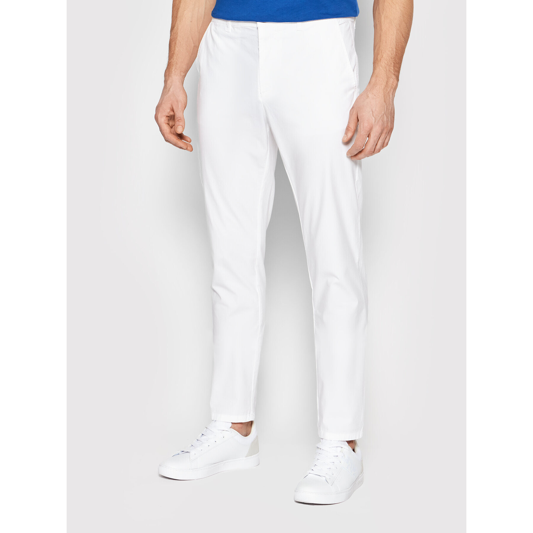 North Sails Chino nohavice Defender 672943 Biela Slim Fit - Pepit.sk